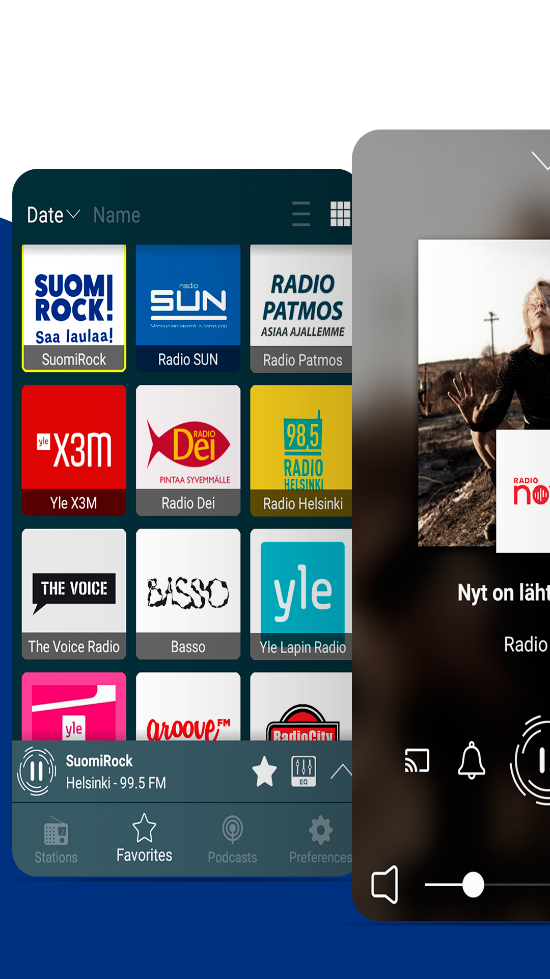 اسکرین شات 1 برنامه Nettiradio Suomi - FM Radio