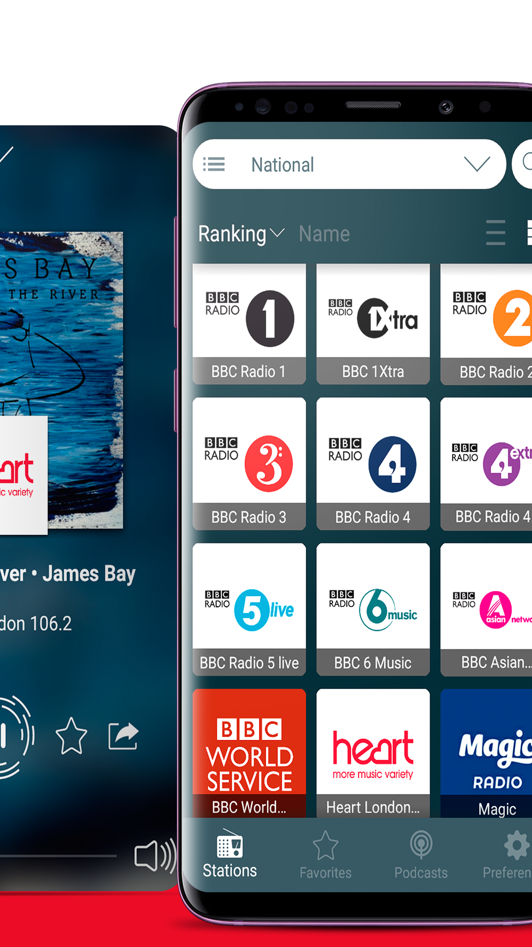 اسکرین شات 2 برنامه Radio UK - Online Radio player