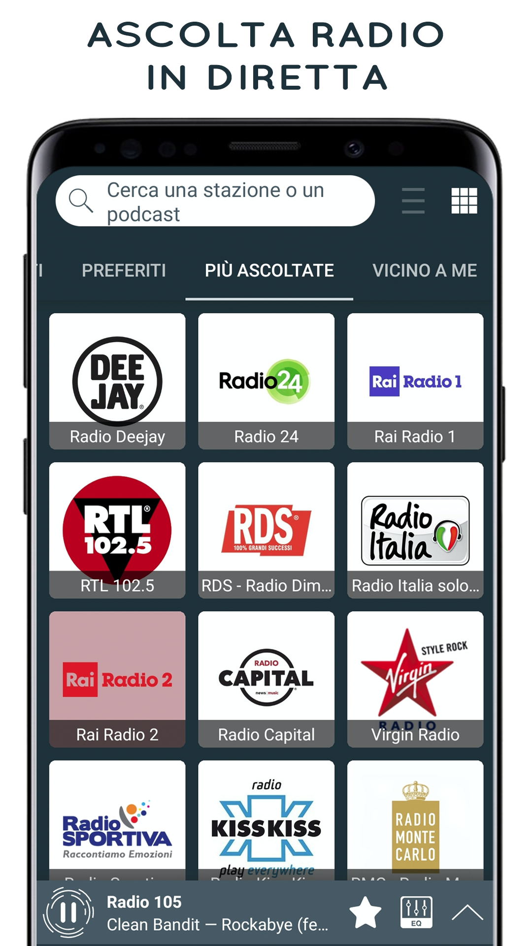 اسکرین شات 1 برنامه Radio Italiane - radio online