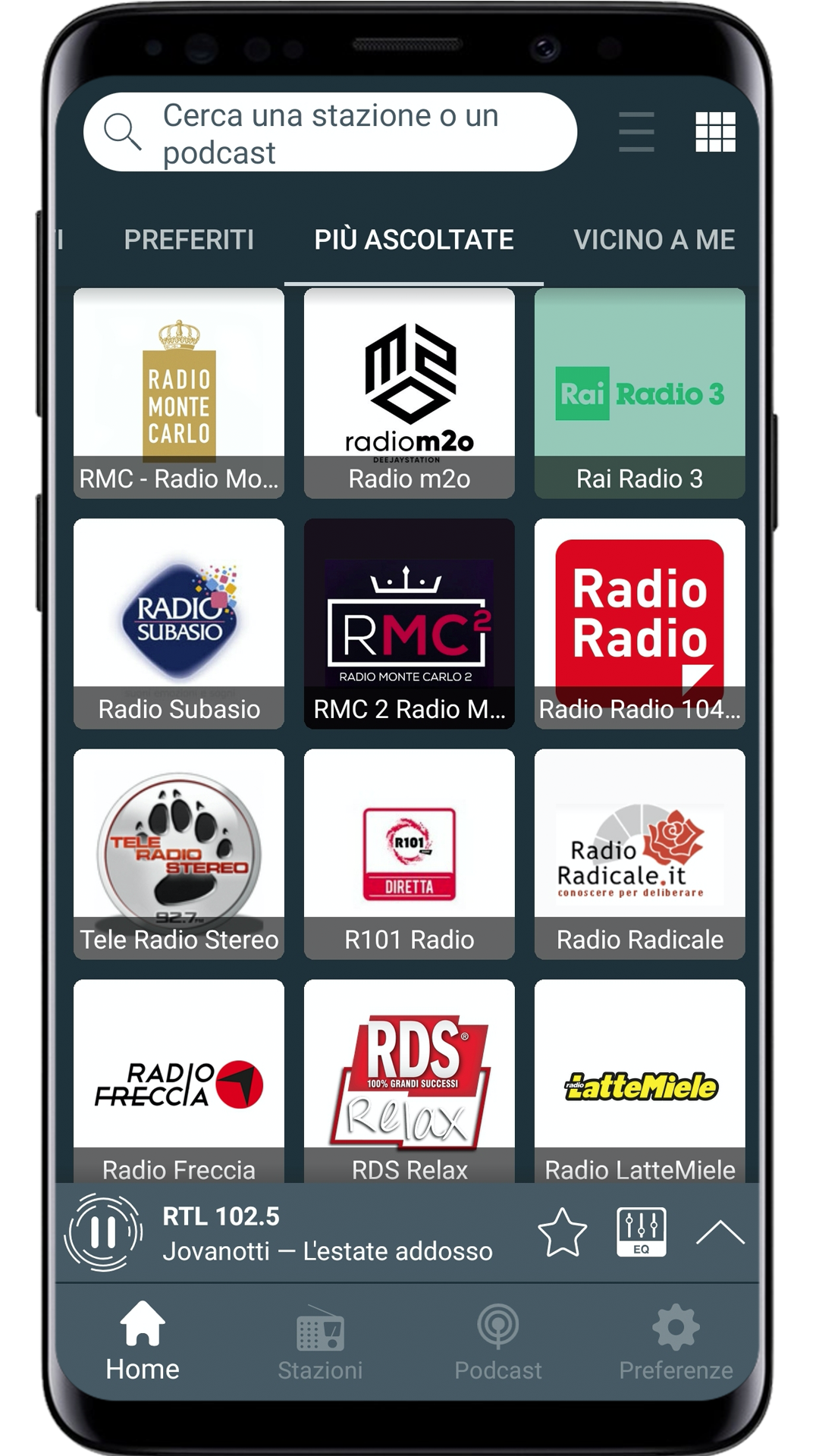 اسکرین شات 5 برنامه Radio Italiane - radio online