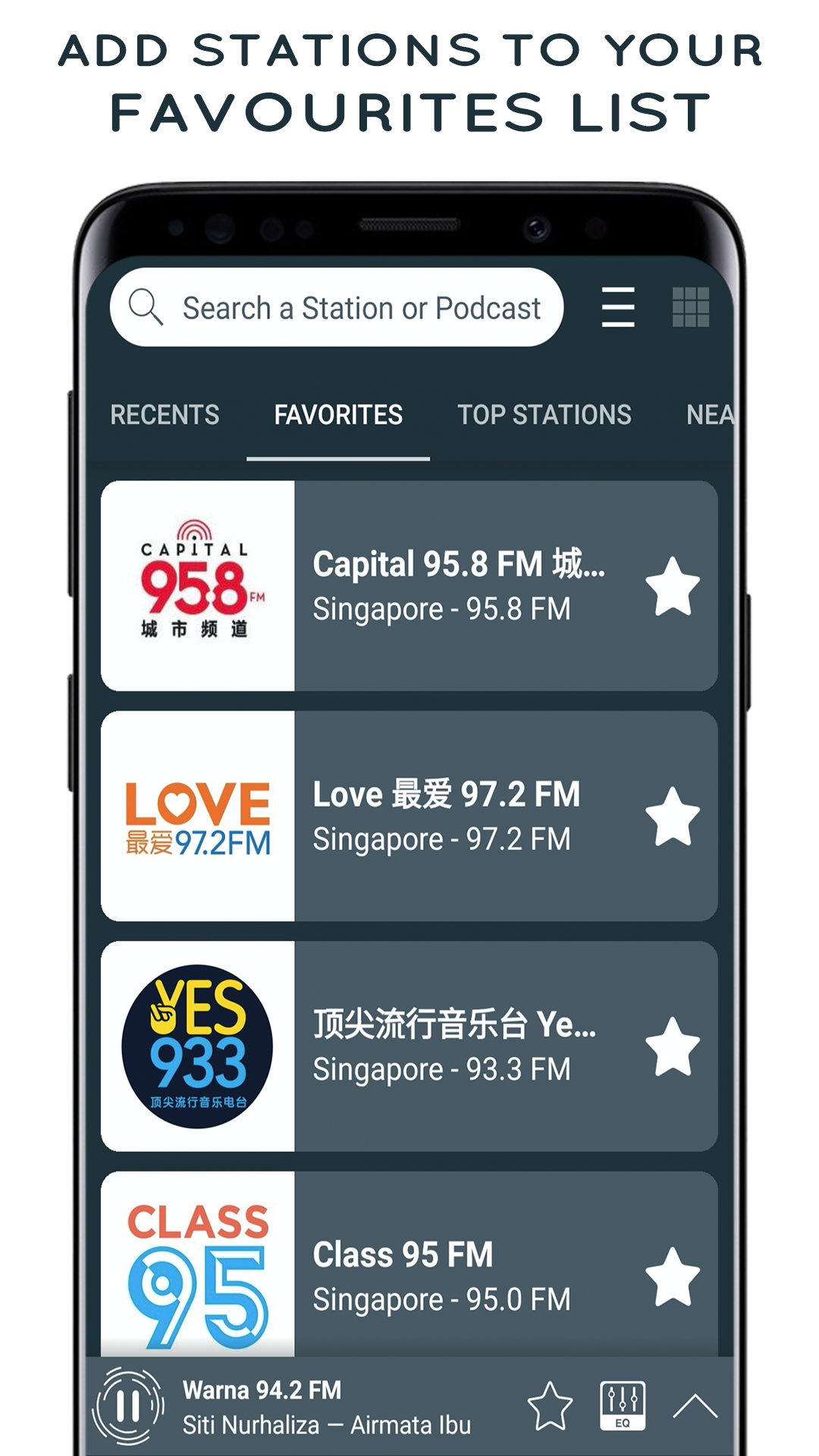 اسکرین شات 3 برنامه Radio Singapore - online radio