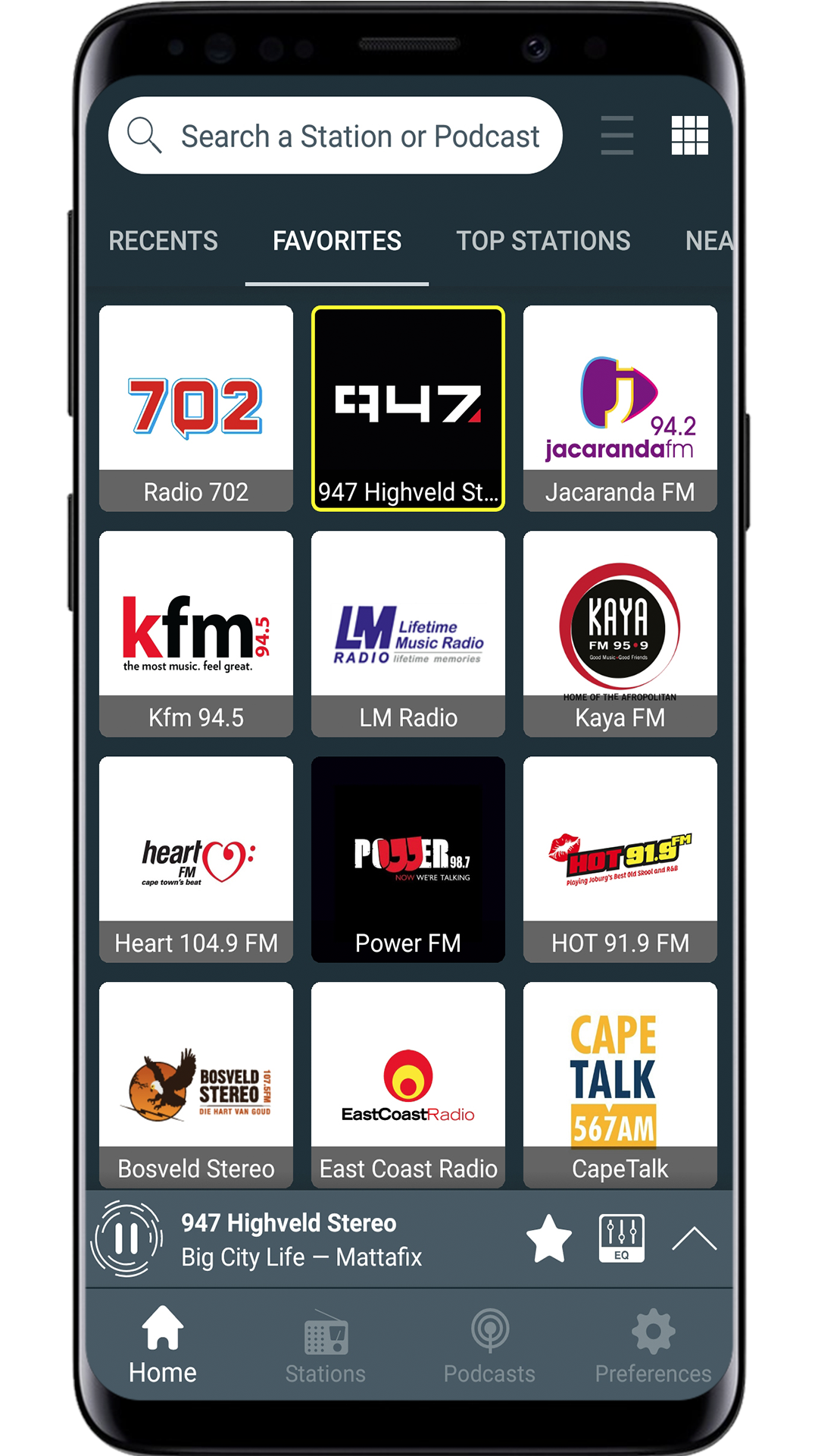 اسکرین شات 2 برنامه Radio South Africa - FM Radio