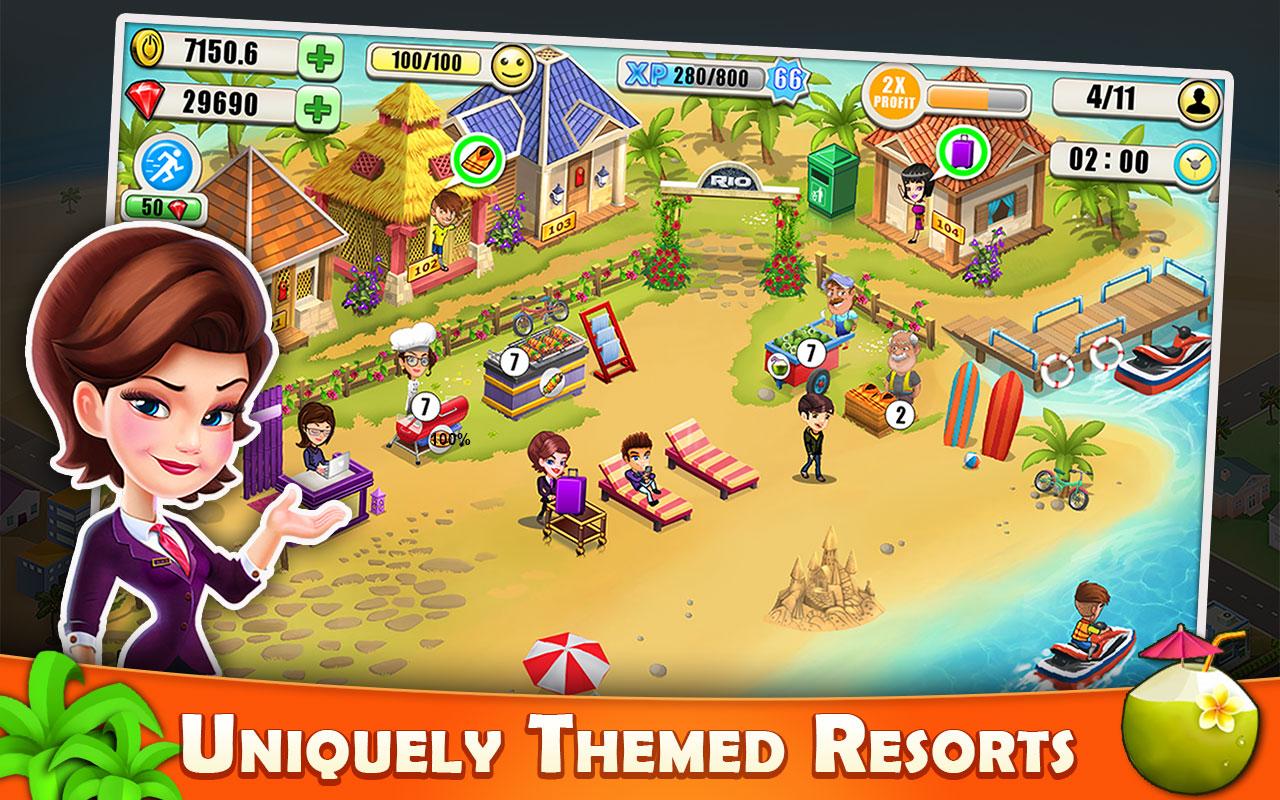 اسکرین شات 1 بازی Resort Tycoon-Hotel Simulation