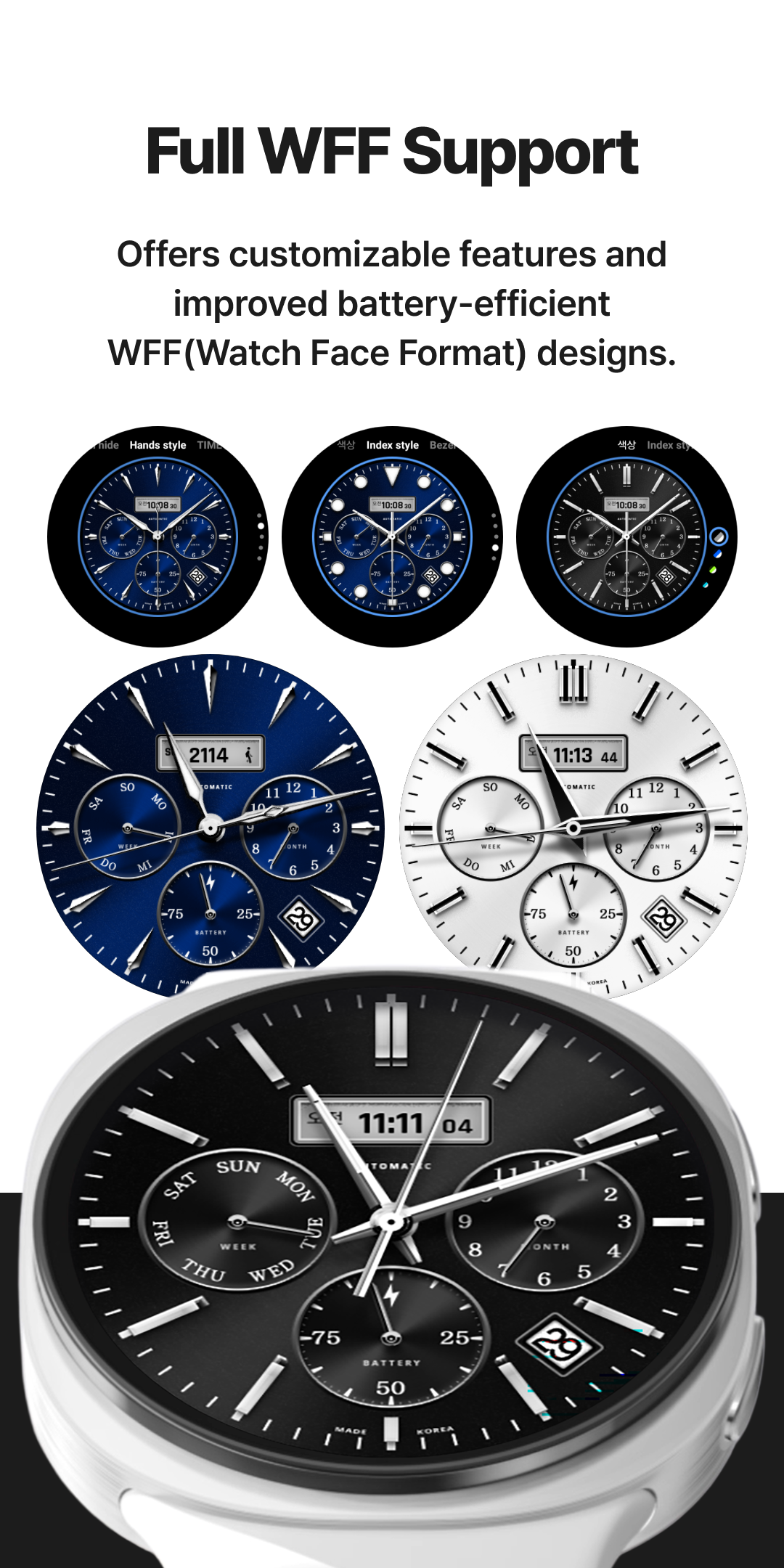 اسکرین شات 2 برنامه TIMEFLIK Watch Faces