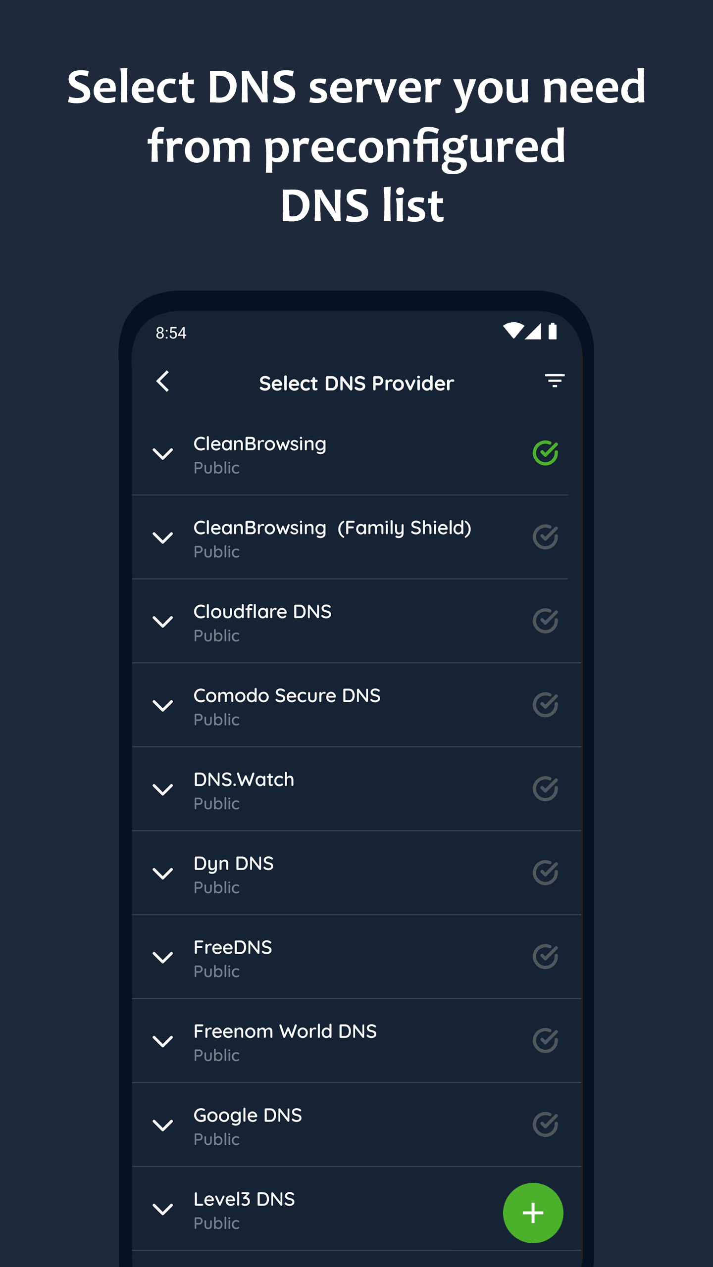 اسکرین شات برنامه DNS Changer - IPv4 & IPv6 2