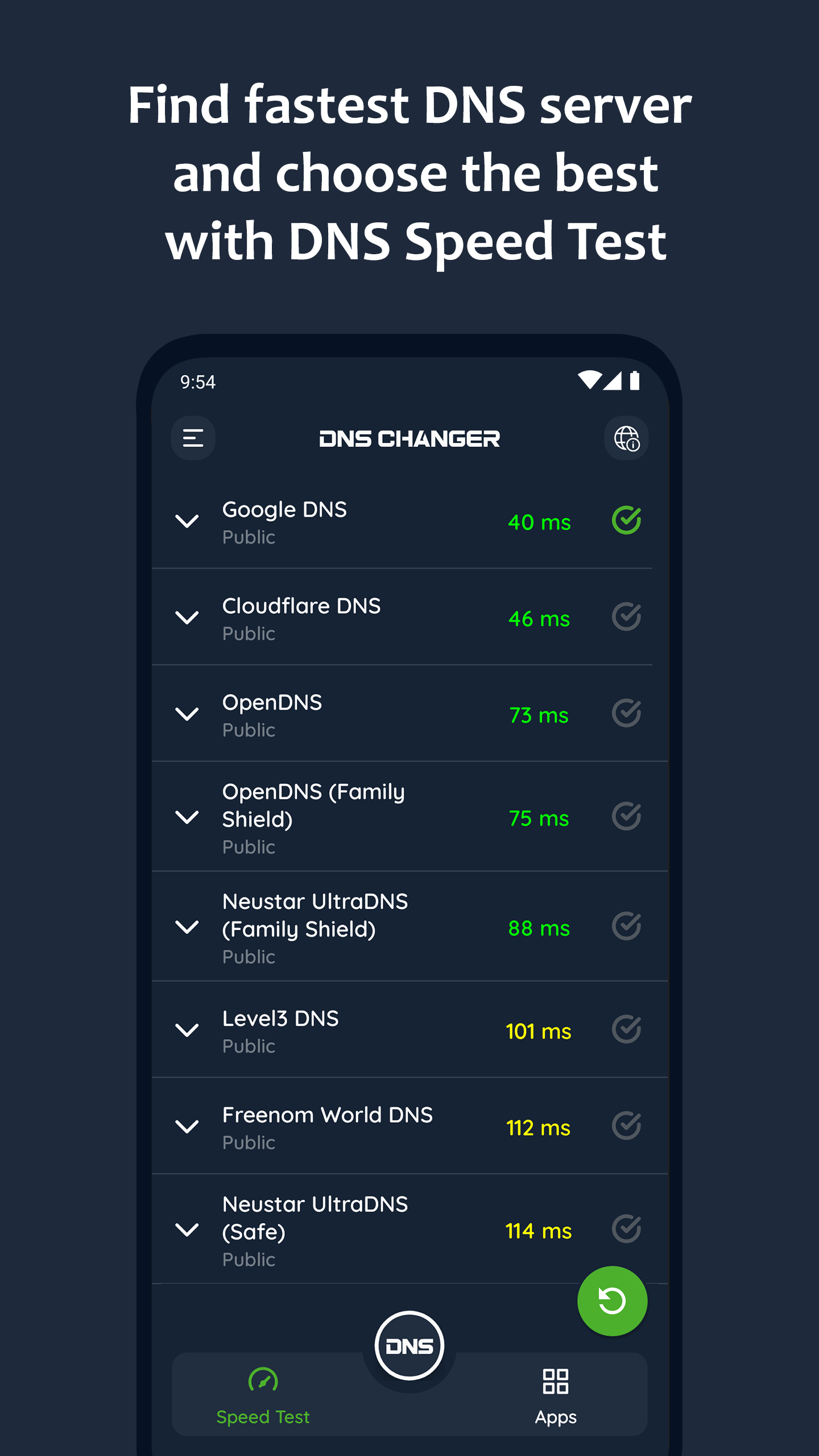 اسکرین شات برنامه DNS Changer - IPv4 & IPv6 4
