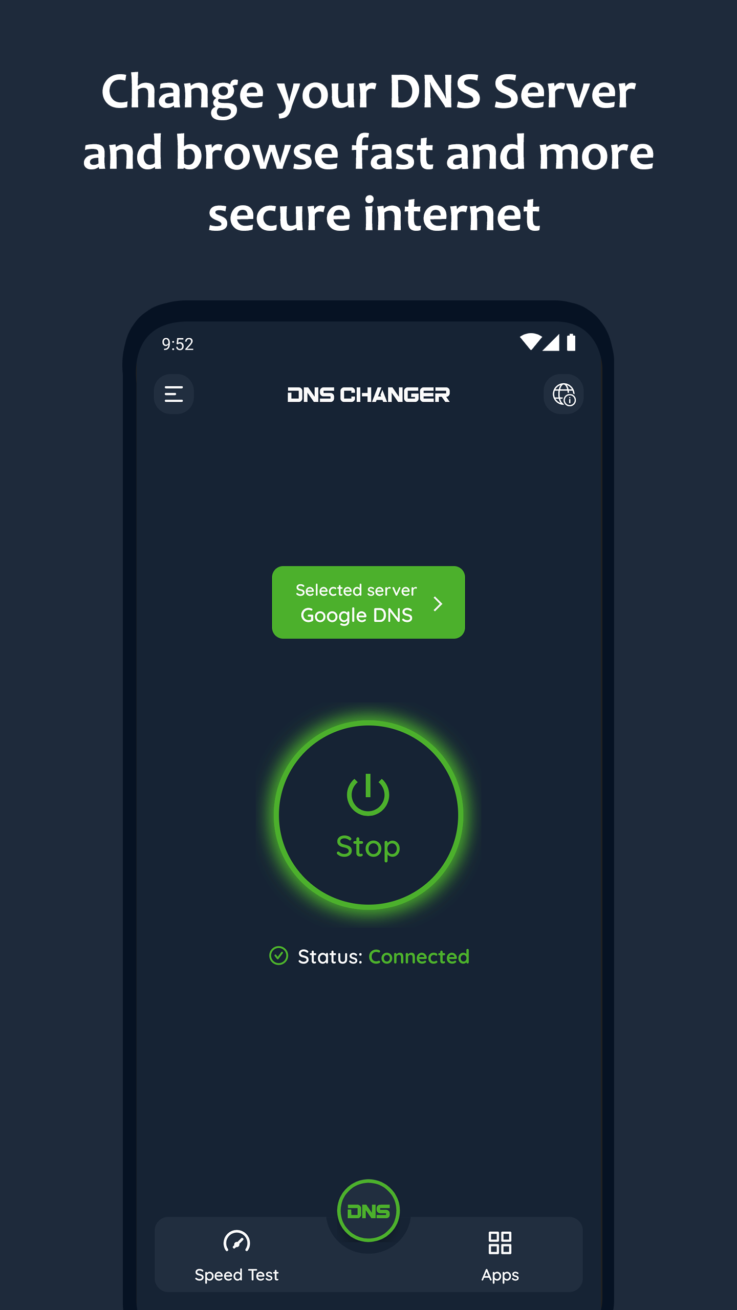 اسکرین شات برنامه DNS Changer - IPv4 & IPv6 1