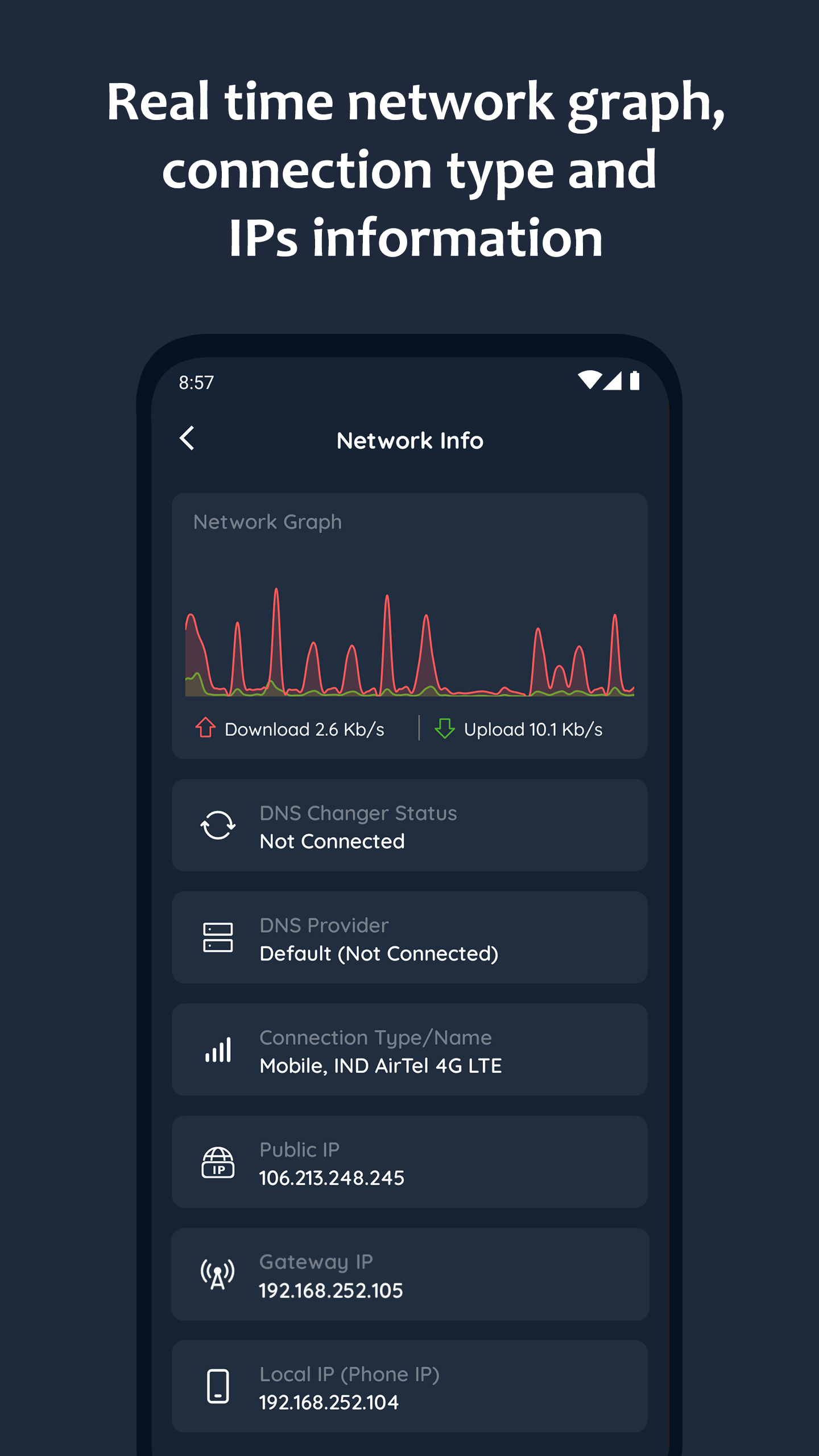 اسکرین شات برنامه DNS Changer - IPv4 & IPv6 6
