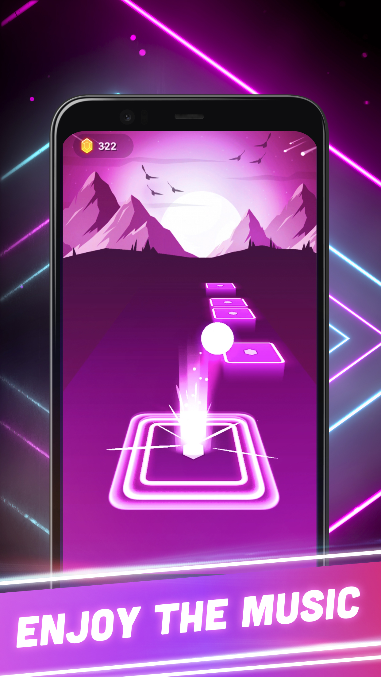 اسکرین شات 1 بازی Hop Tiles 3D: Hit music game