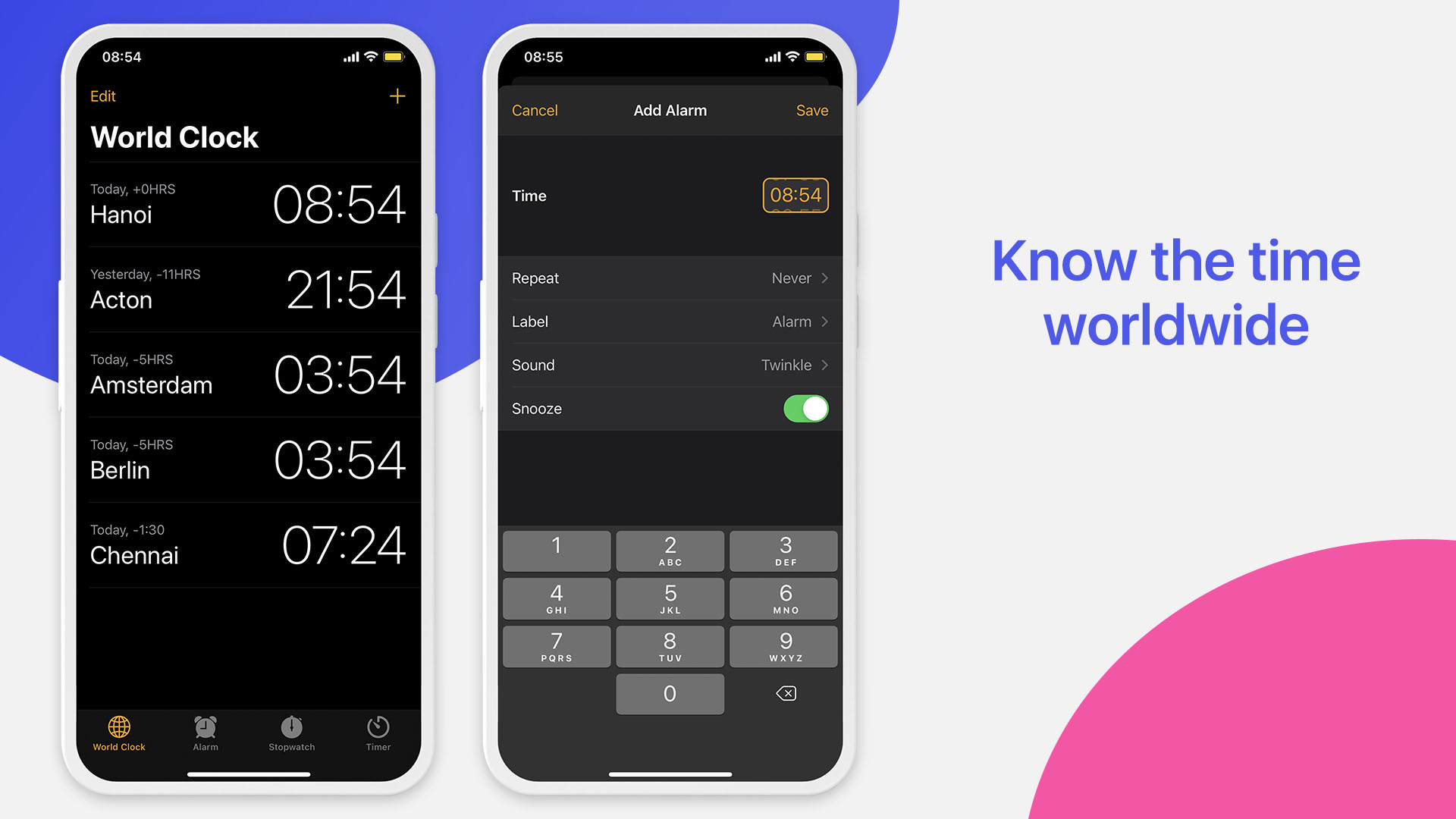 اسکرین شات 4 برنامه Clock Phone 15, Alarm & Timer