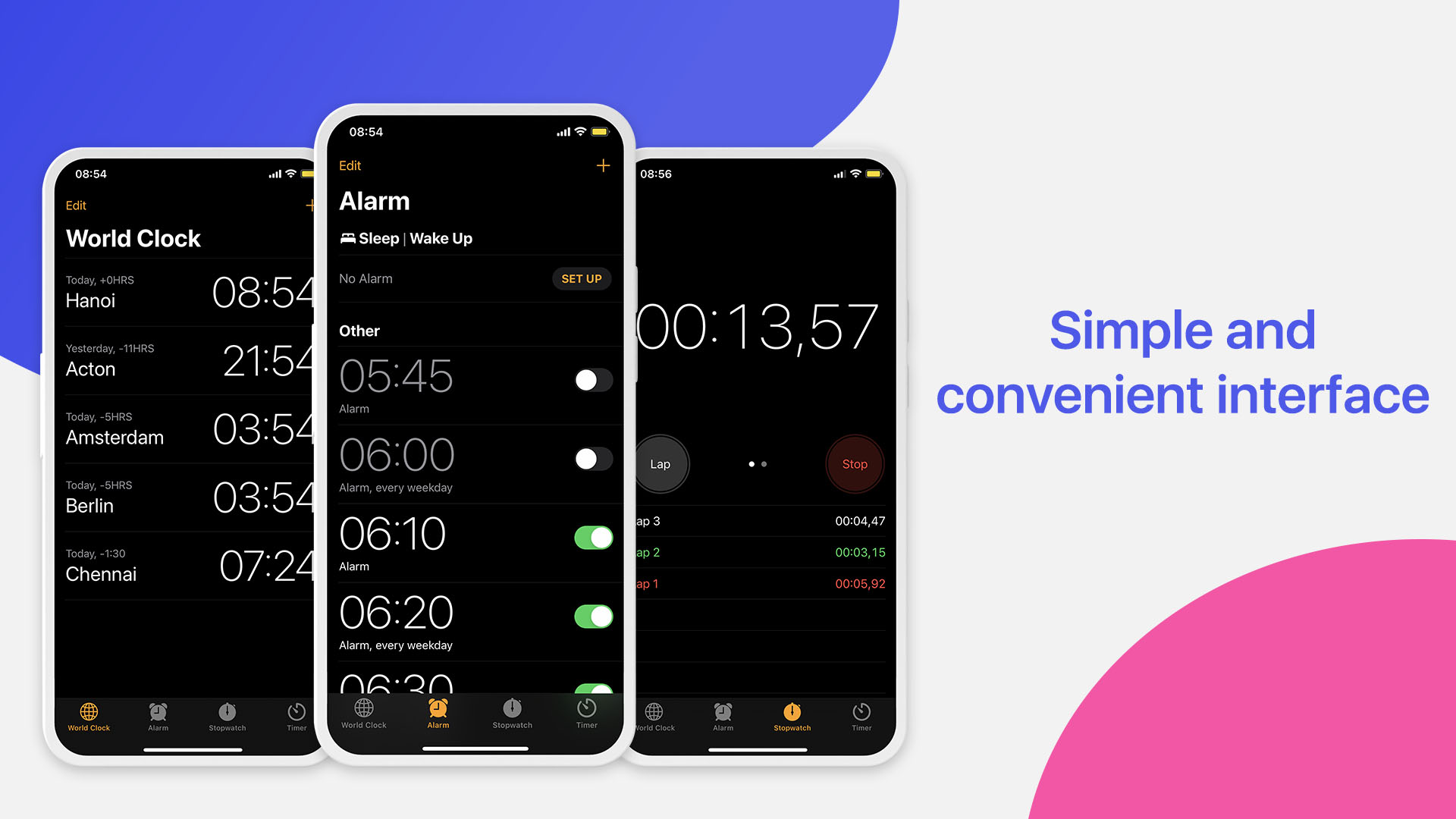 اسکرین شات 7 برنامه Clock Phone 16, Alarm & Timer