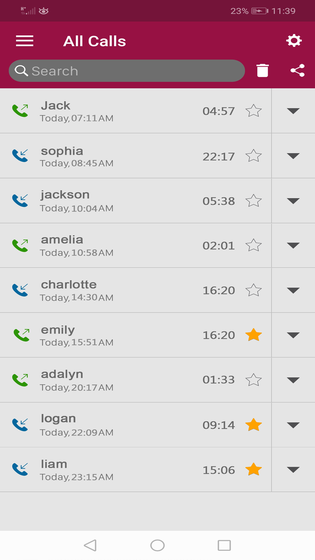 اسکرین شات 1 برنامه call recorder 2024