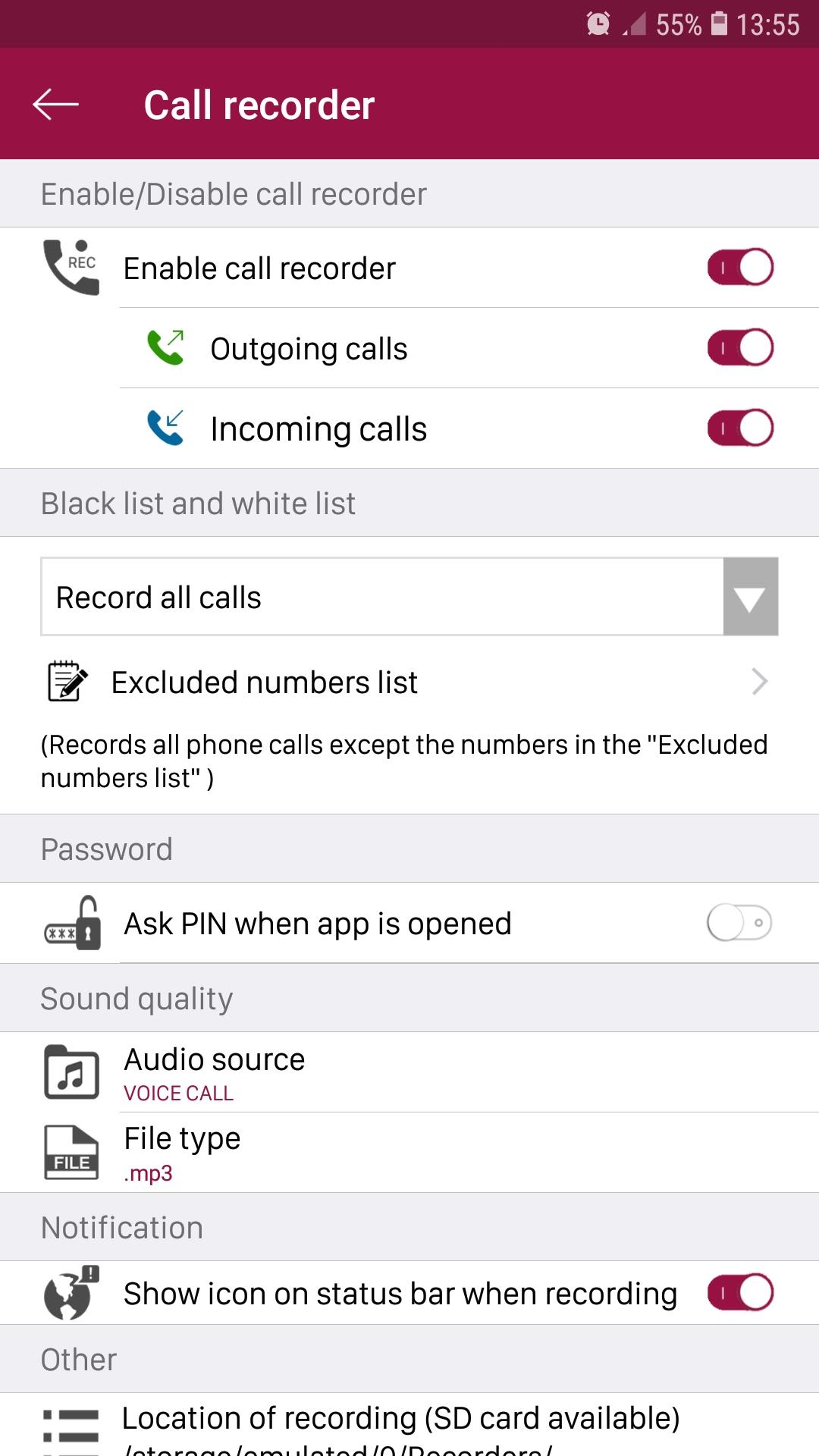 اسکرین شات 5 برنامه call recorder 2024