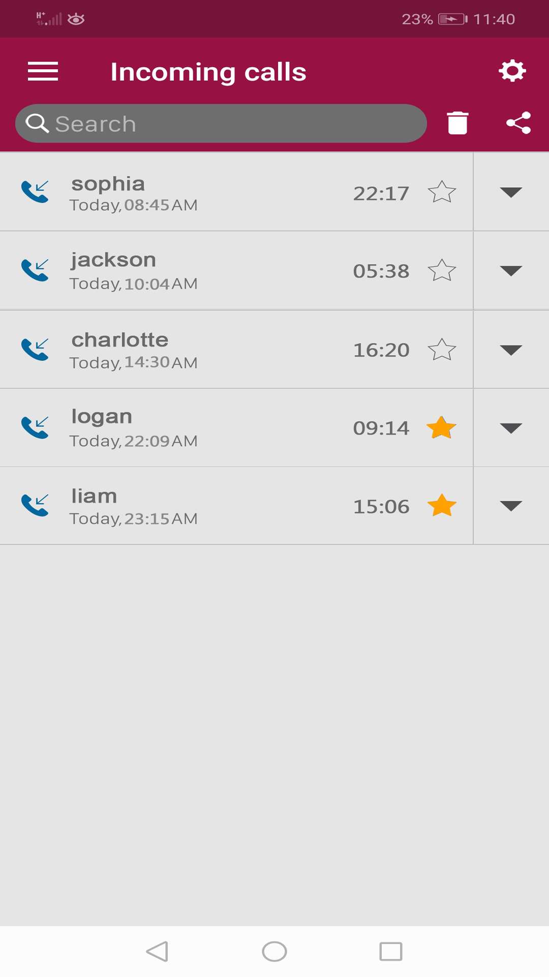 اسکرین شات 3 برنامه call recorder 2024
