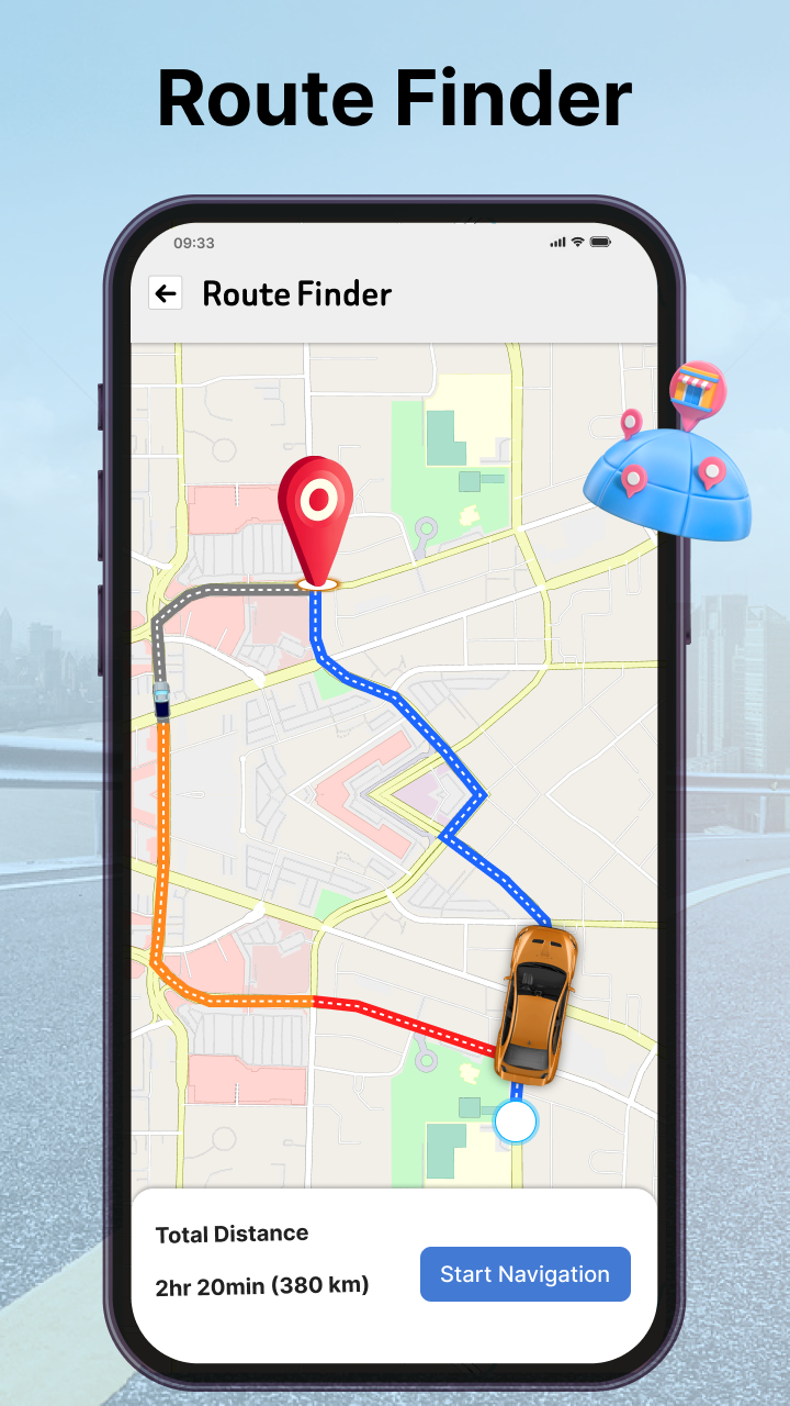 اسکرین شات 1 برنامه Live Satellite View GPS Map