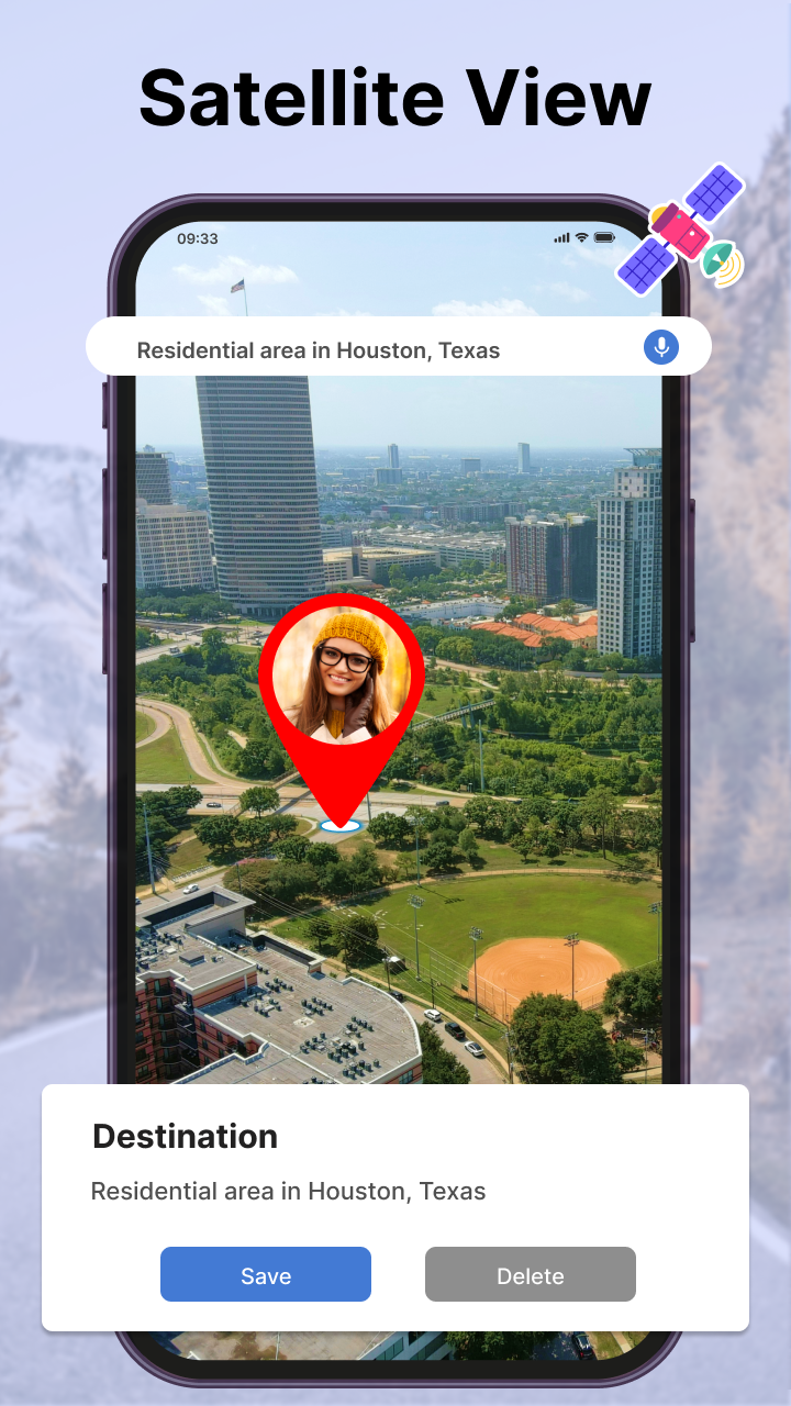 اسکرین شات 4 برنامه Live Satellite View GPS Map