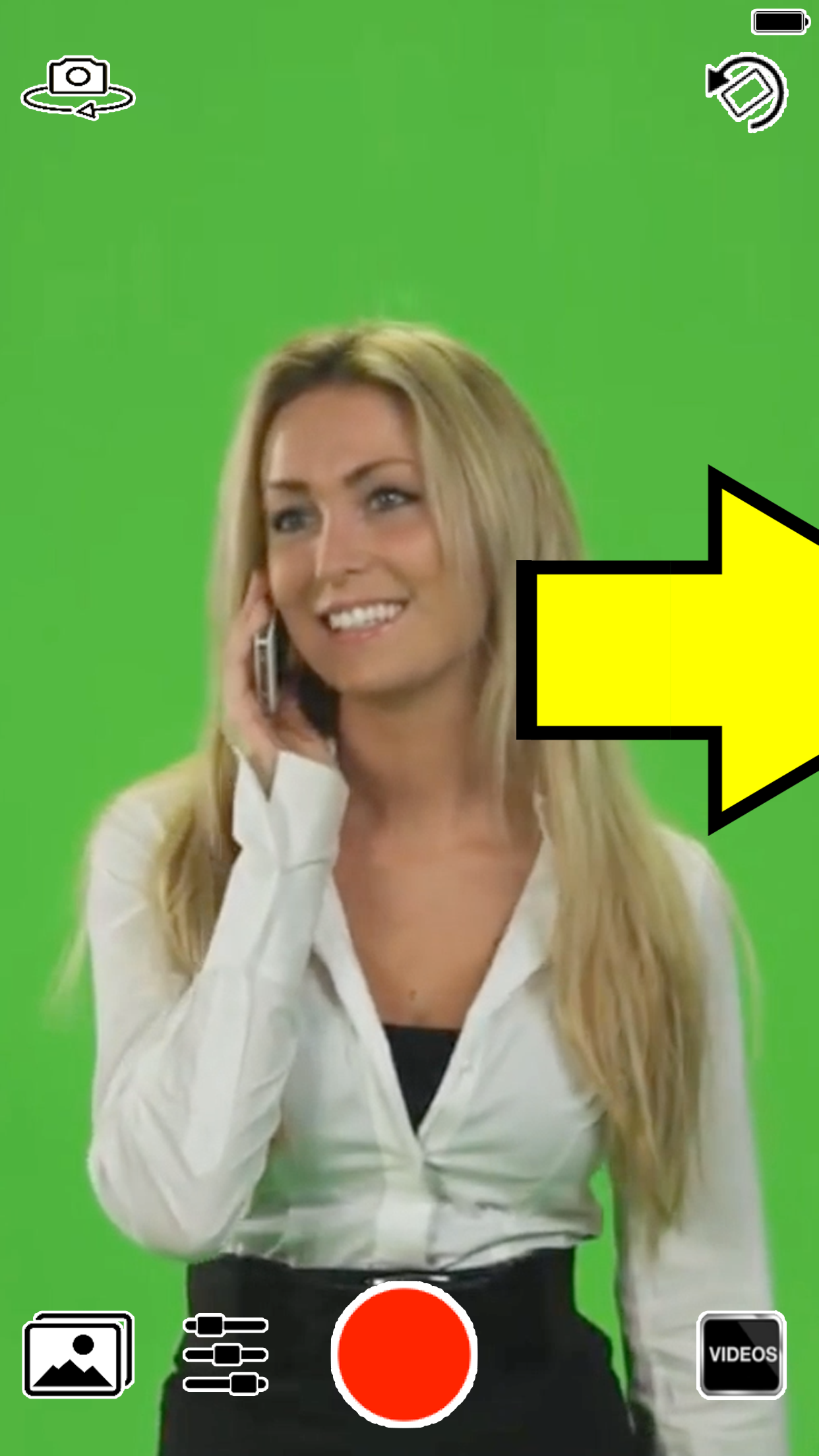 اسکرین شات 1 برنامه Green Screen Live Video Record