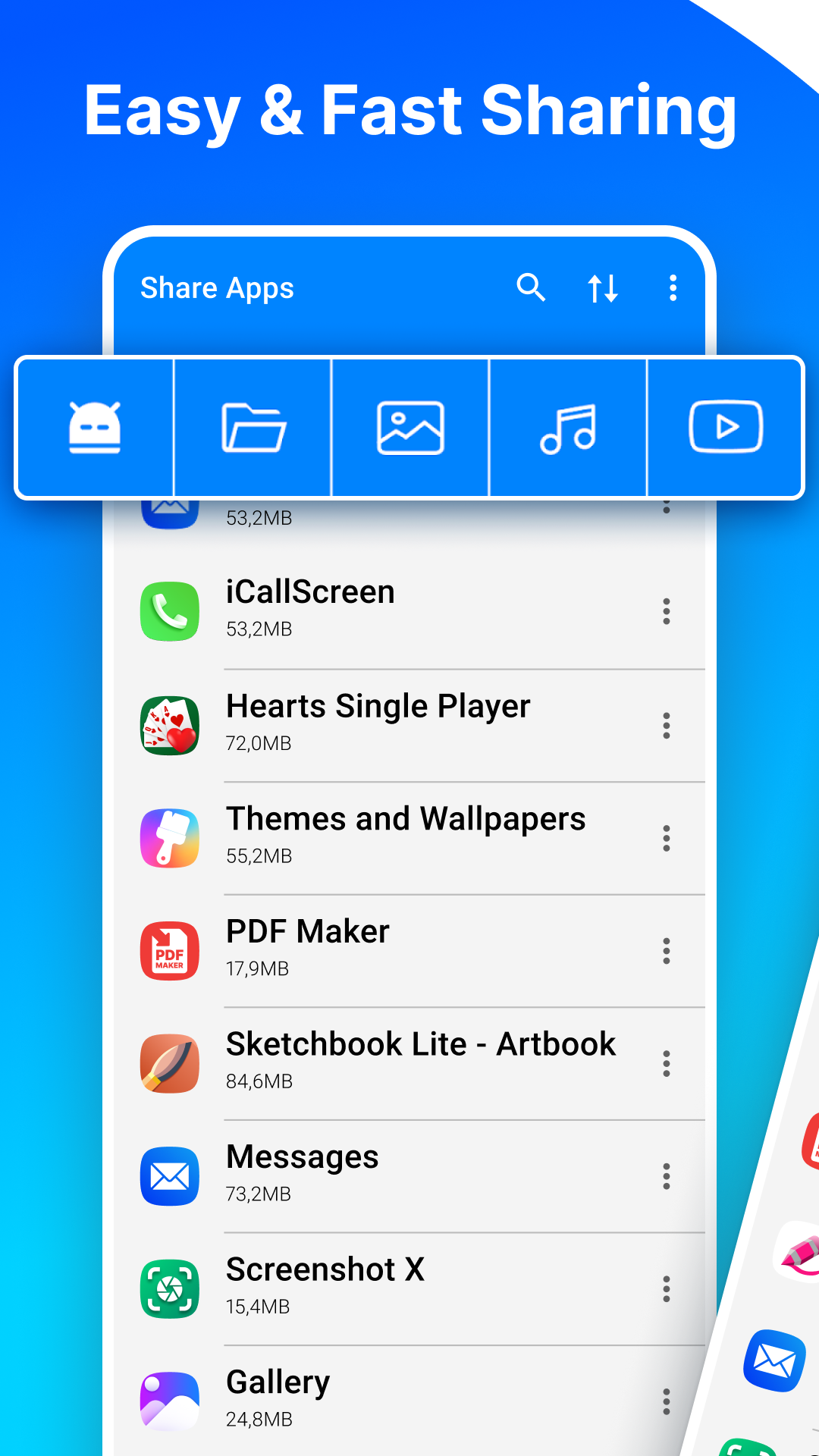 اسکرین شات 1 برنامه Share Apps: APK Share & Backup