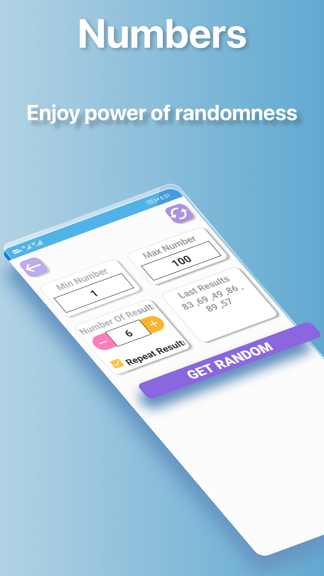 اسکرین شات 6 برنامه Random Generator