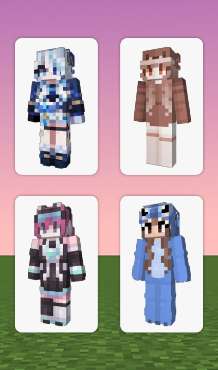 اسکرین شات 7 برنامه Cute Skins Girls for Minecraft
