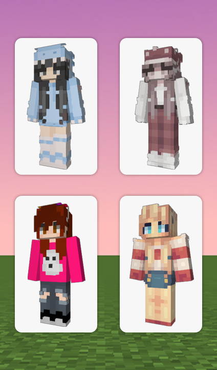اسکرین شات 6 برنامه Cute Skins Girls for Minecraft
