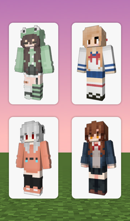 اسکرین شات 5 برنامه Cute Skins Girls for Minecraft