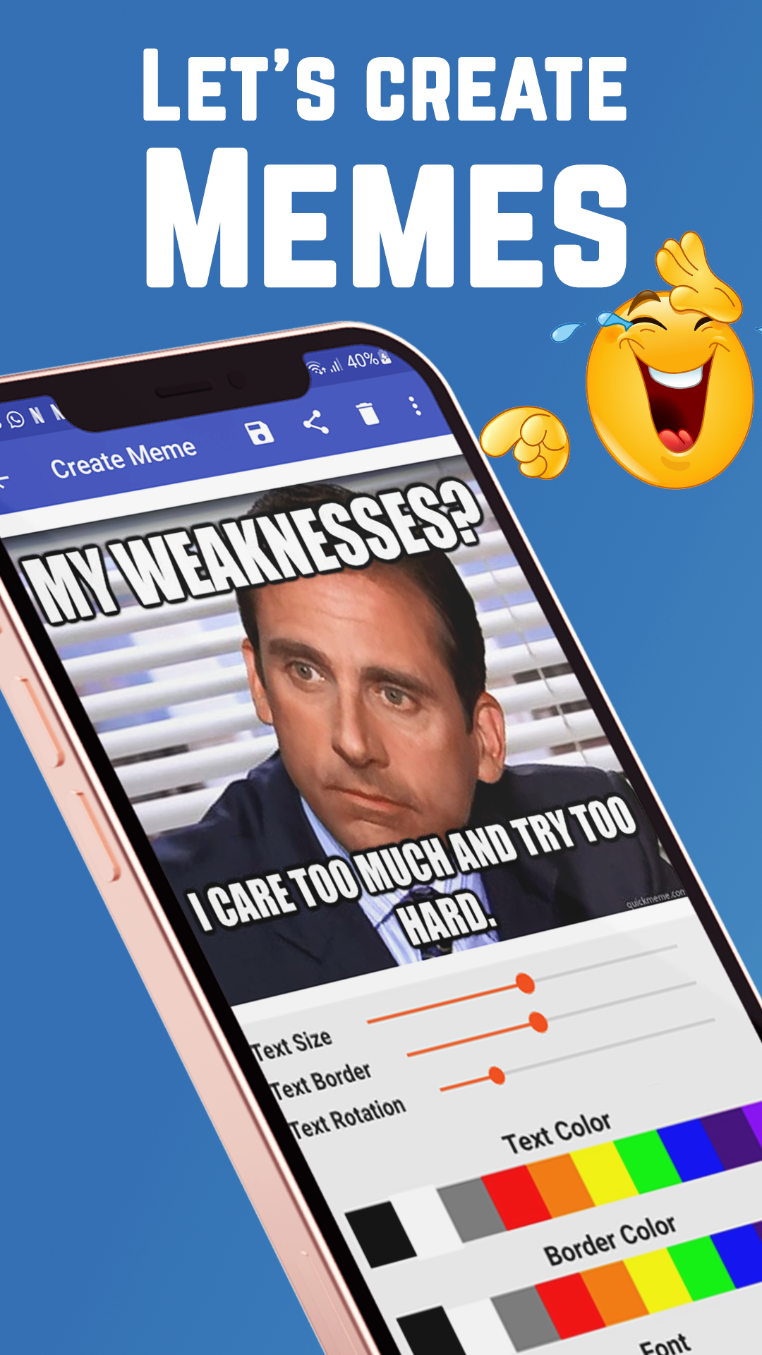 اسکرین شات 1 برنامه Meme Creator - Funny Memes