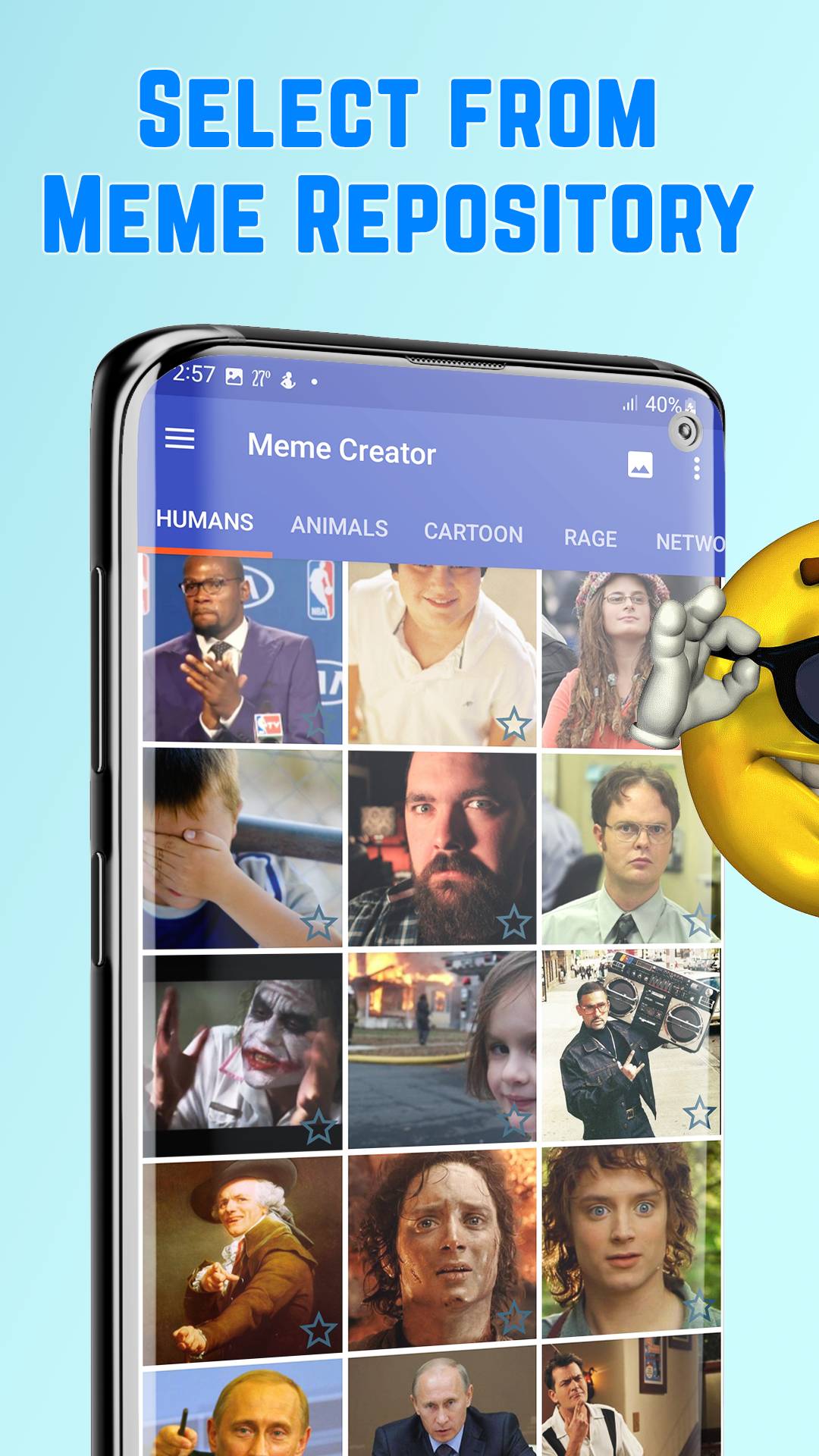 اسکرین شات 5 برنامه Meme Creator - Funny Memes
