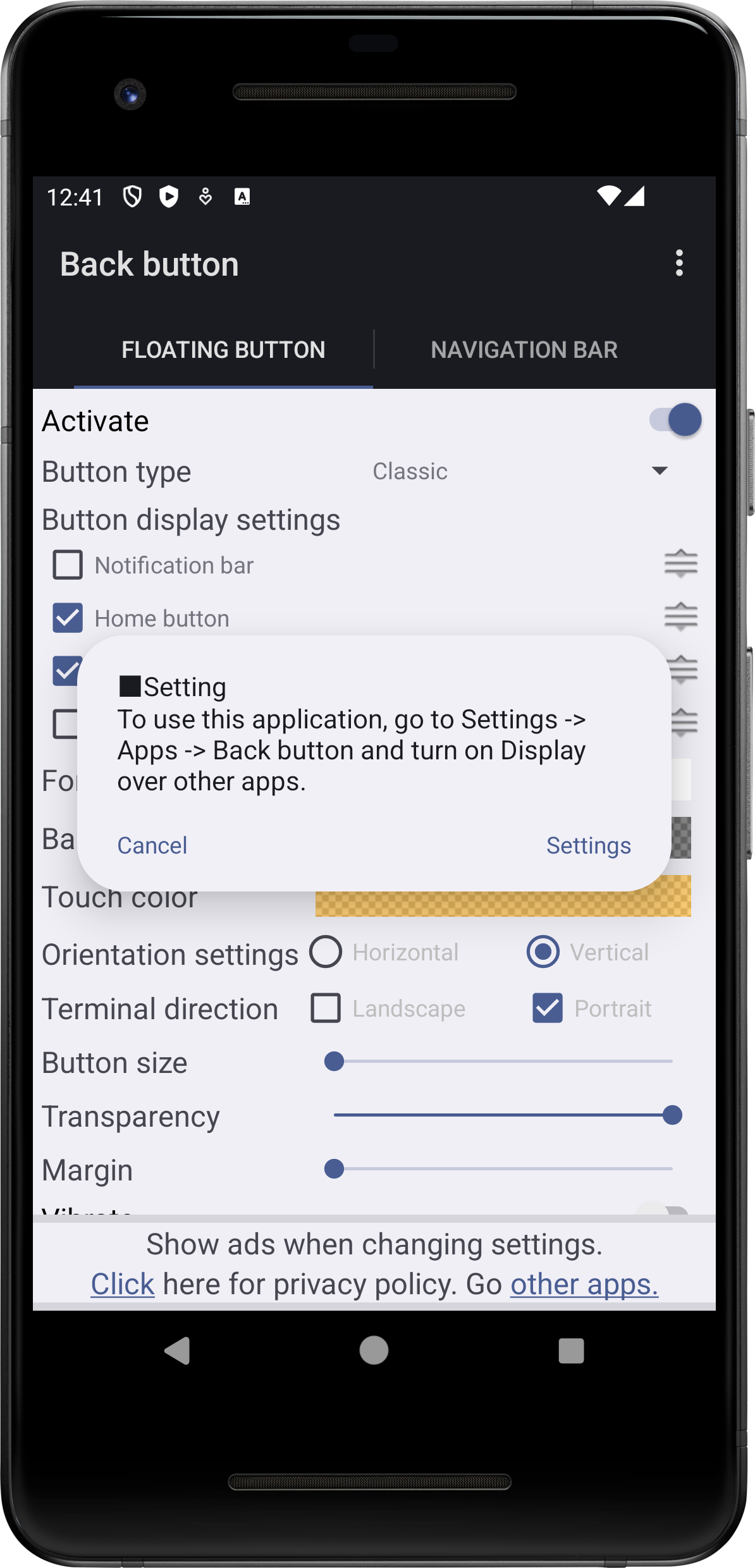 اسکرین شات 4 برنامه Back Button