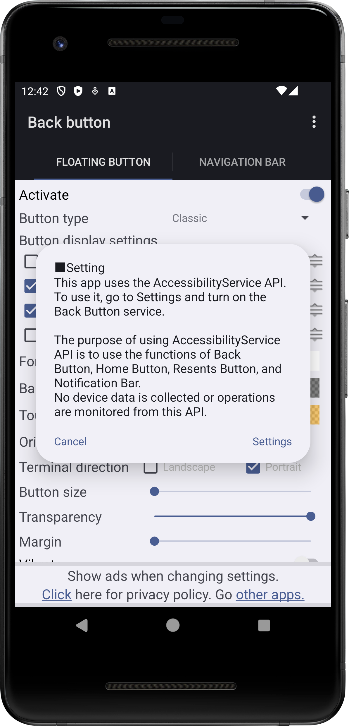 اسکرین شات 5 برنامه Back Button