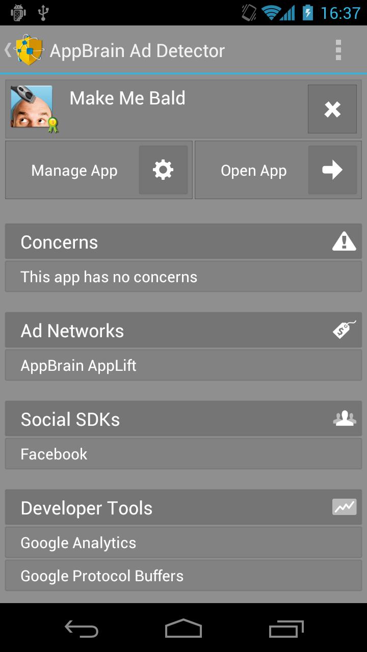 اسکرین شات 3 برنامه AppBrain Ad Detector