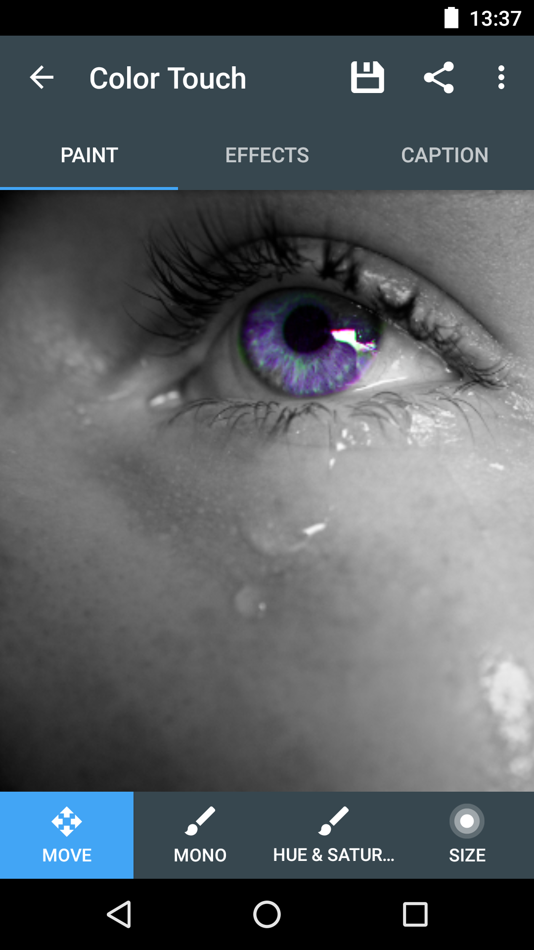 اسکرین شات 2 برنامه Color Touch Effects