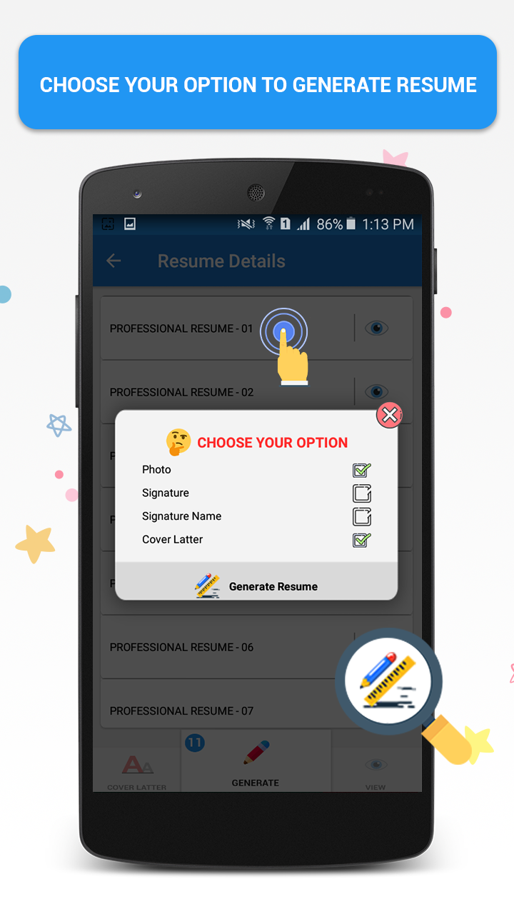 اسکرین شات 5 برنامه Resume Builder & CV Maker PDF