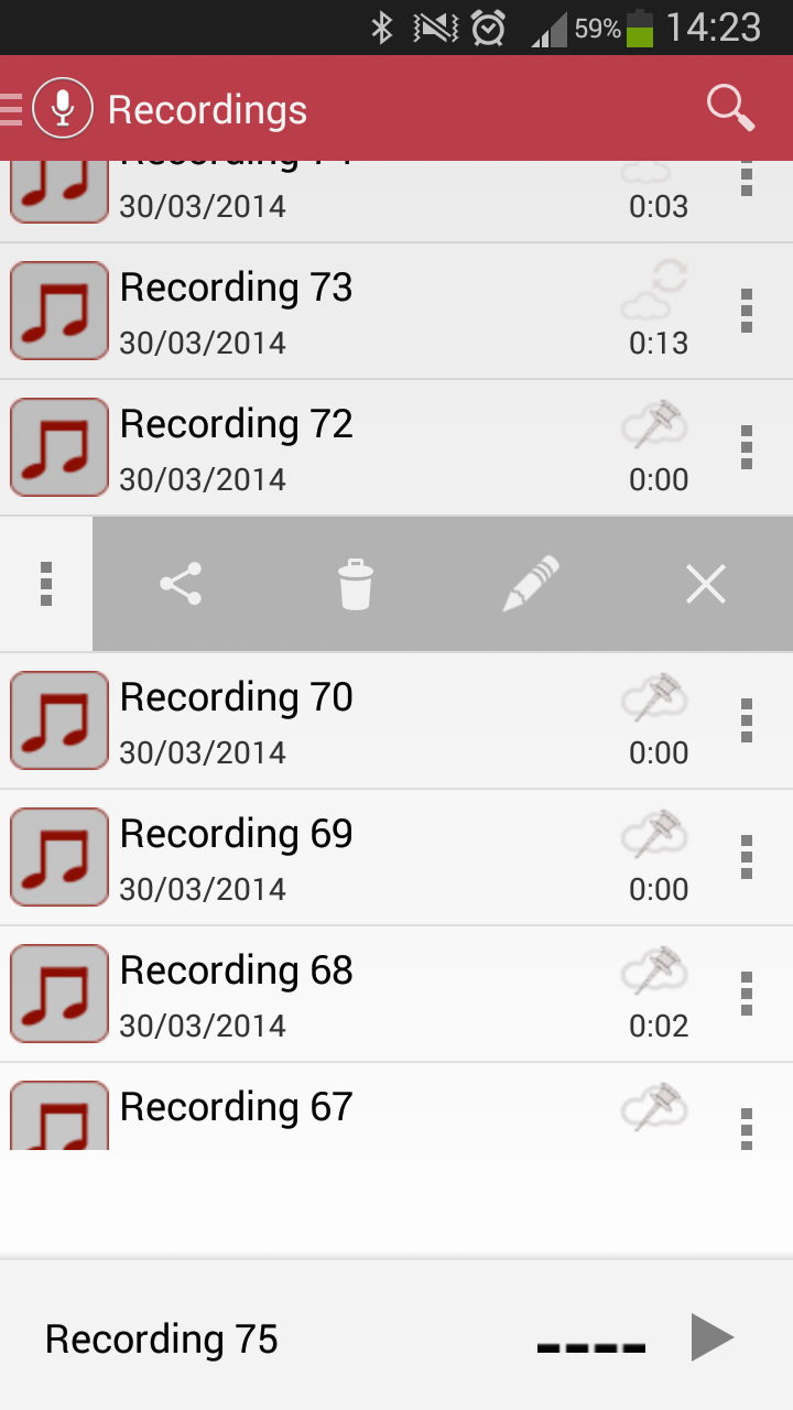 اسکرین شات 5 برنامه Voice Recorder