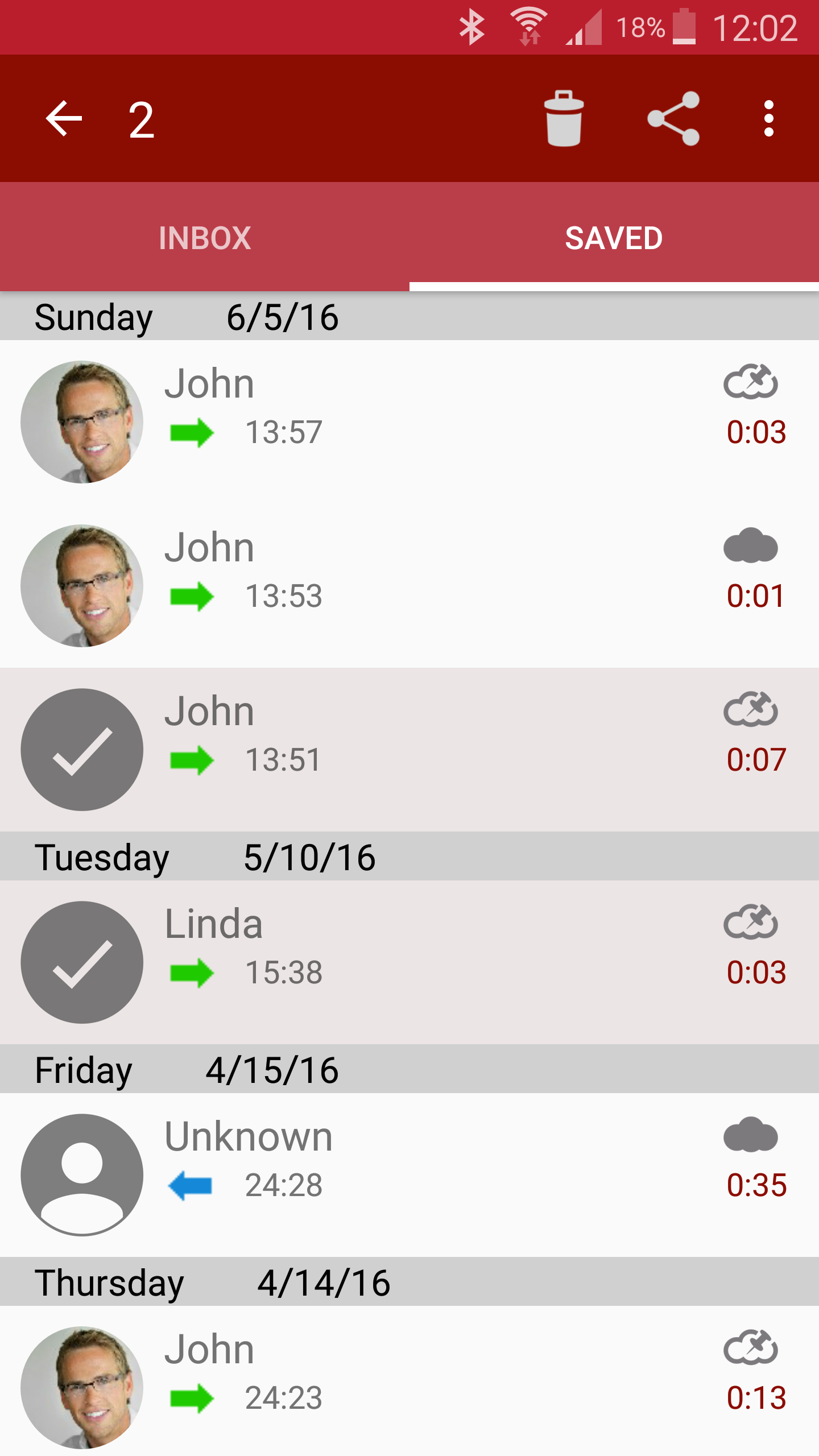 اسکرین شات 5 برنامه Automatic Call Recorder