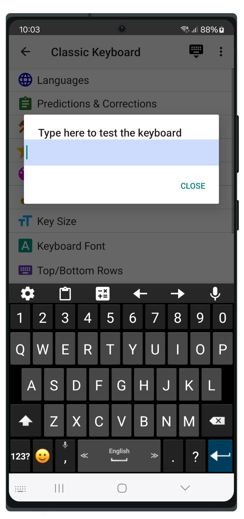 اسکرین شات 2 برنامه Classic Big Keyboard