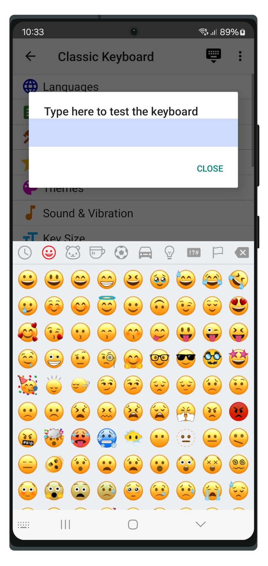 اسکرین شات 3 برنامه Classic Big Keyboard
