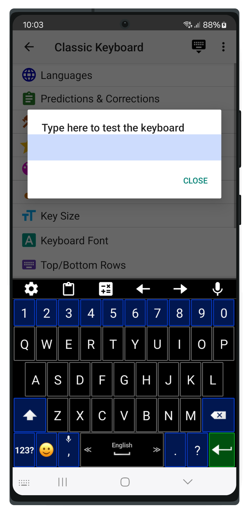 اسکرین شات 6 برنامه Classic Big Keyboard