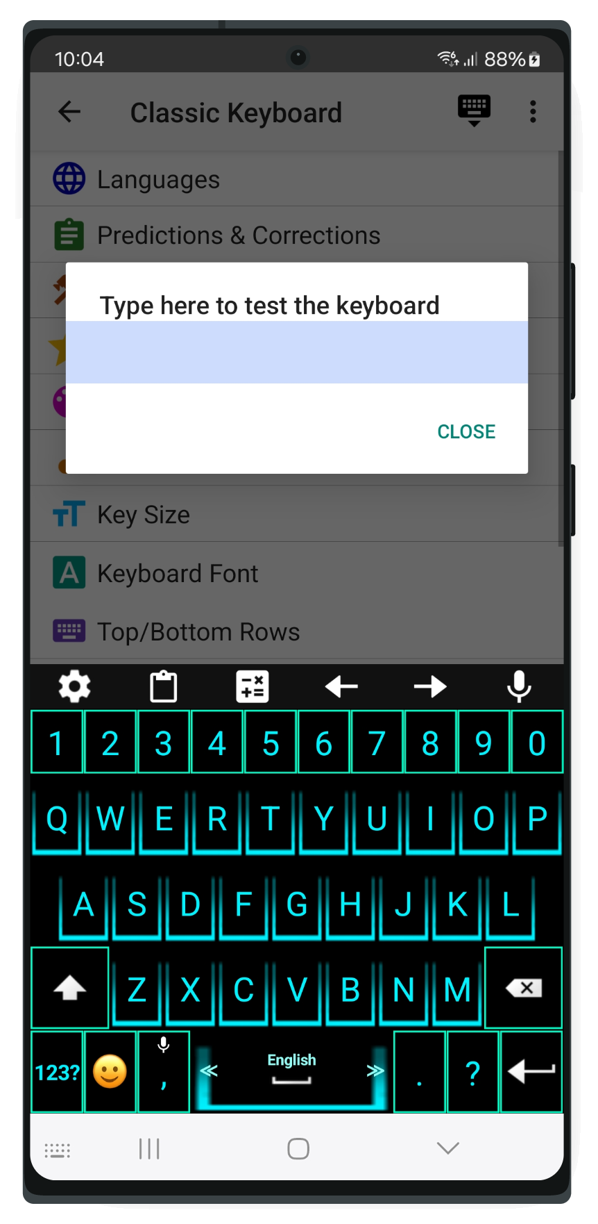 اسکرین شات 7 برنامه Classic Big Keyboard