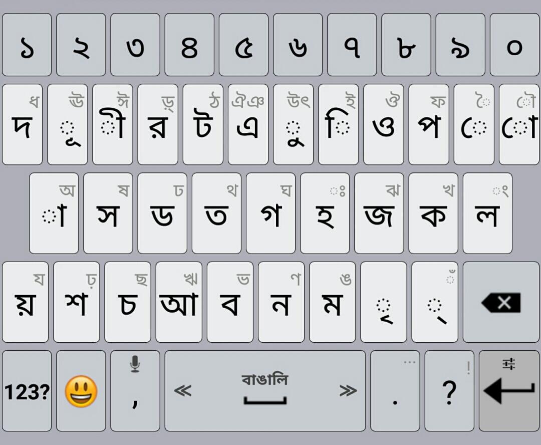 اسکرین شات 1 برنامه Bengali / AppsTech Keyboards