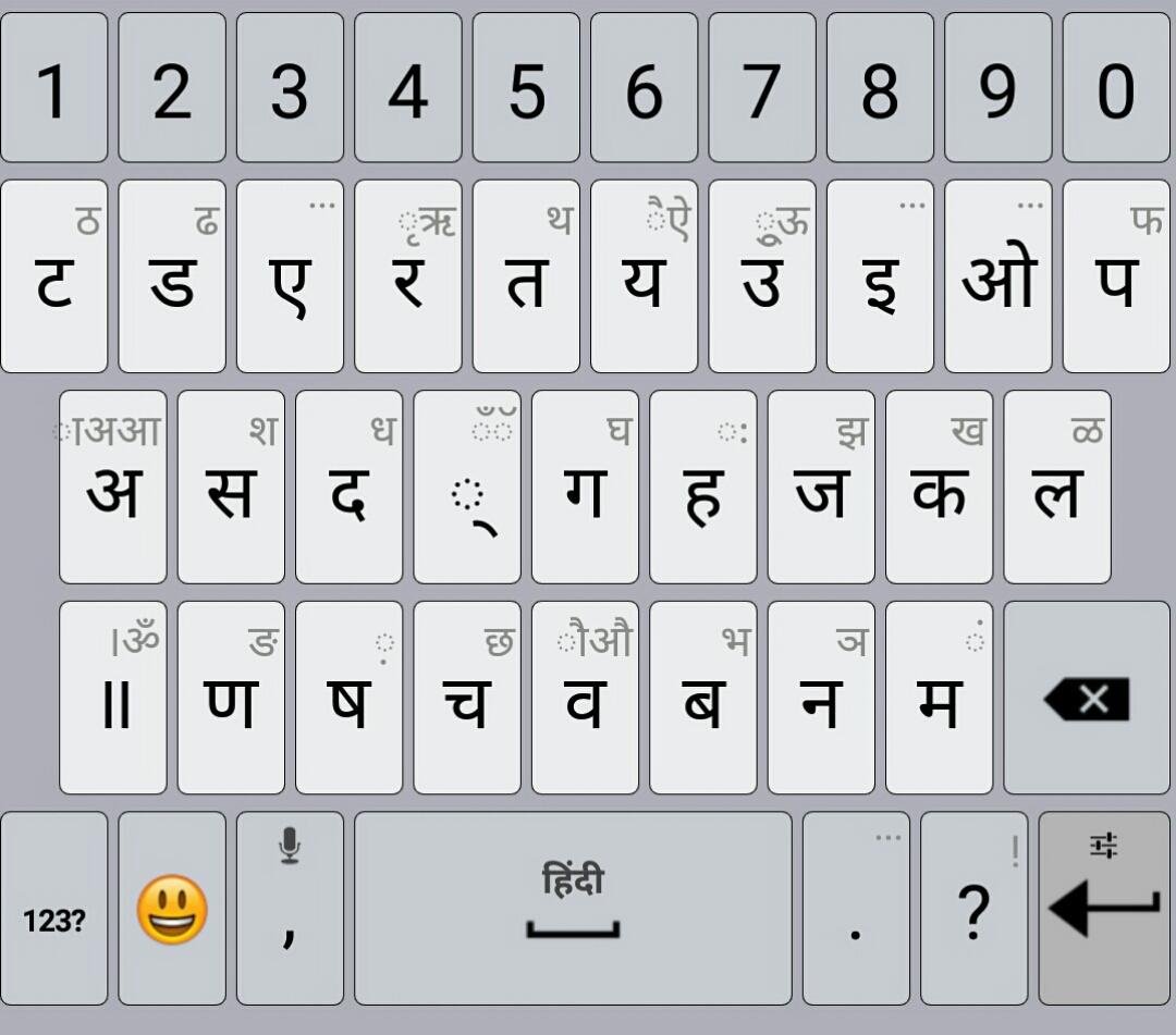 اسکرین شات 1 برنامه Hindi / AppsTech Keyboards