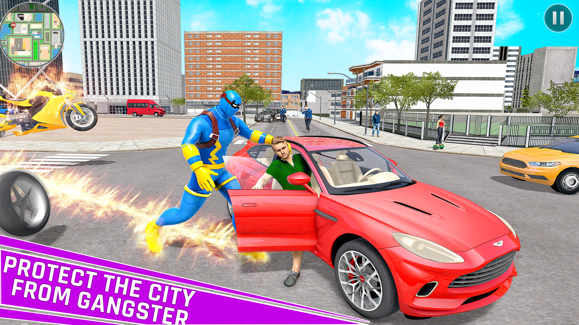 اسکرین شات 4 برنامه Flying Ninja Rope Hero Crime