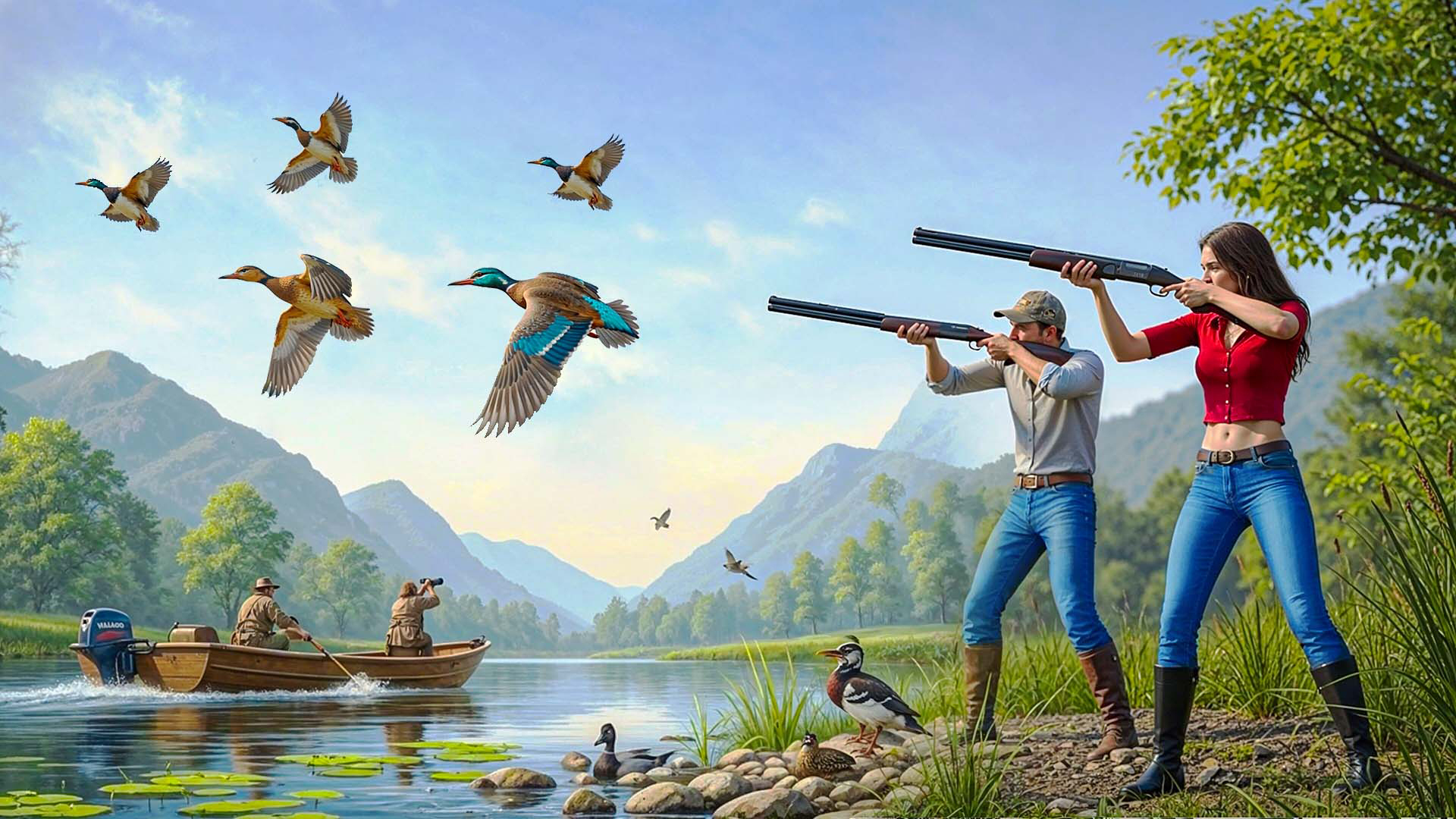 اسکرین شات 1 برنامه Duck Hunting 3d - Fps Shooting