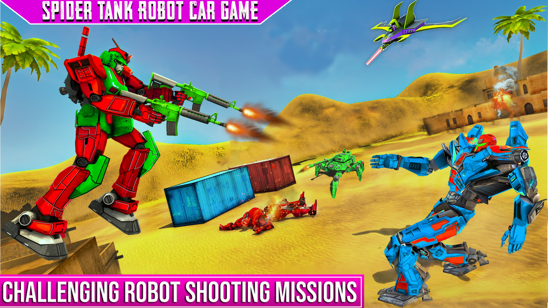 اسکرین شات 4 برنامه Spider Mech Wars - Robot Game