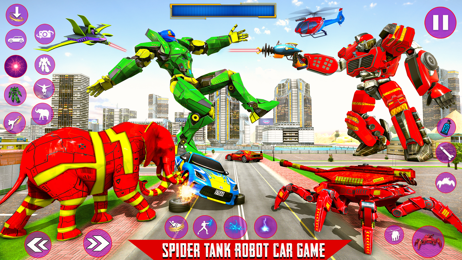 اسکرین شات 1 برنامه Spider Mech Wars - Robot Game