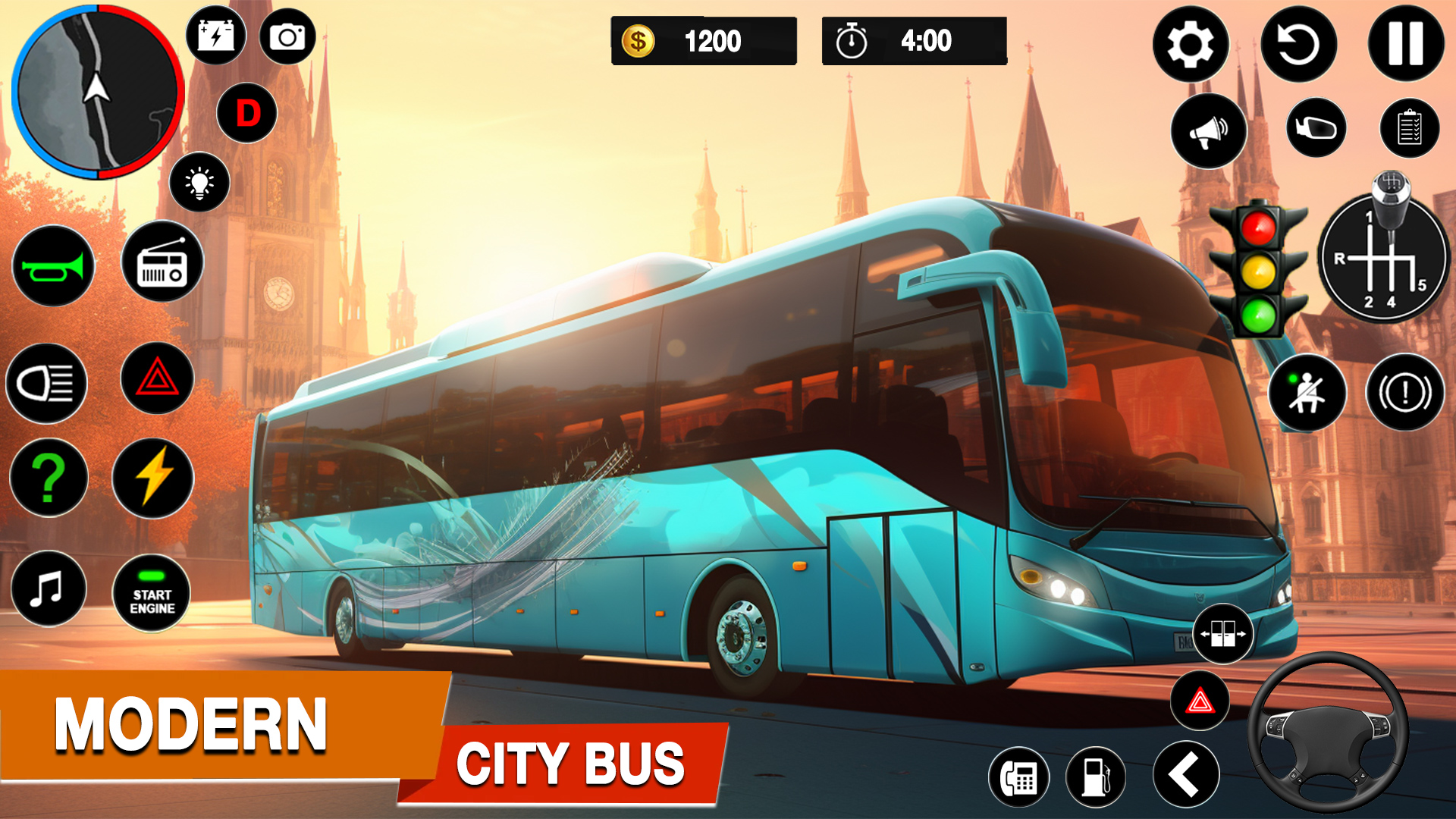 اسکرین شات 4 برنامه City Coach Bus Pro Driver Game