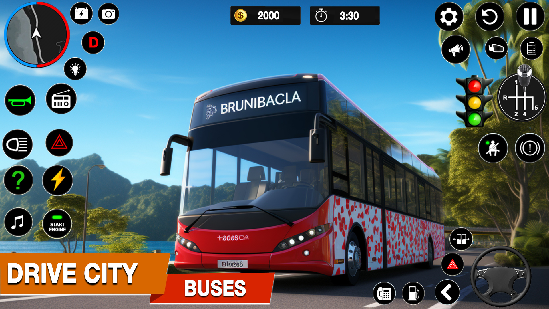 اسکرین شات 6 برنامه City Coach Bus Pro Driver Game