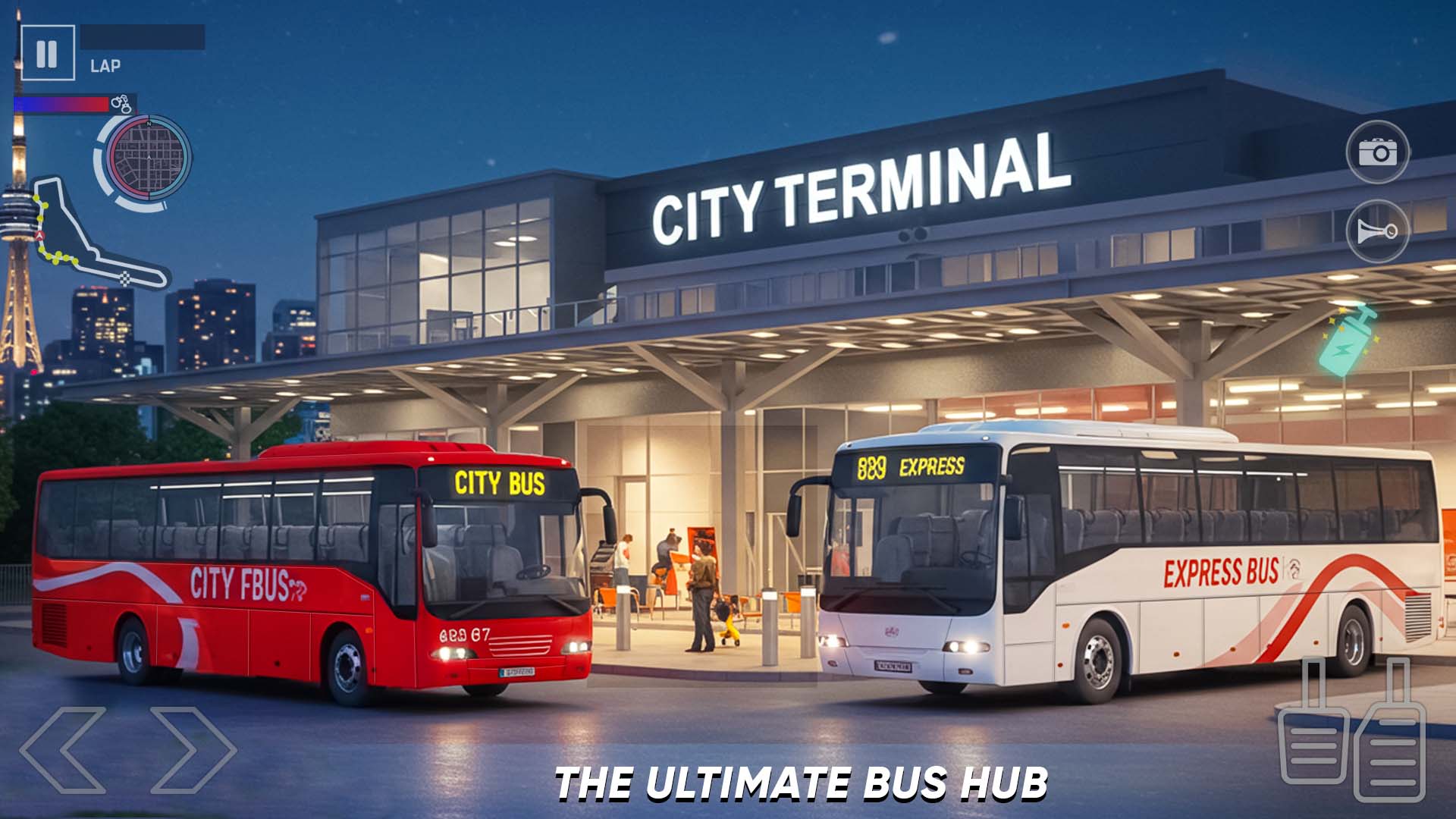 اسکرین شات برنامه City Coach Bus Simulator 3D 1