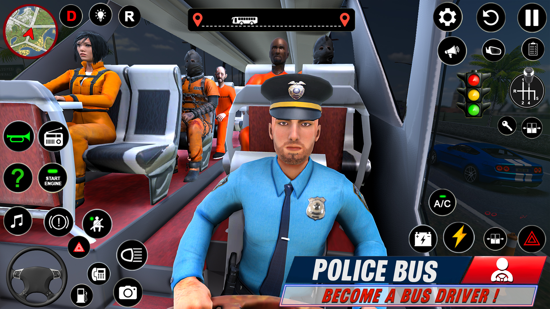 اسکرین شات بازی Police Bus Simulator Bus Games 3