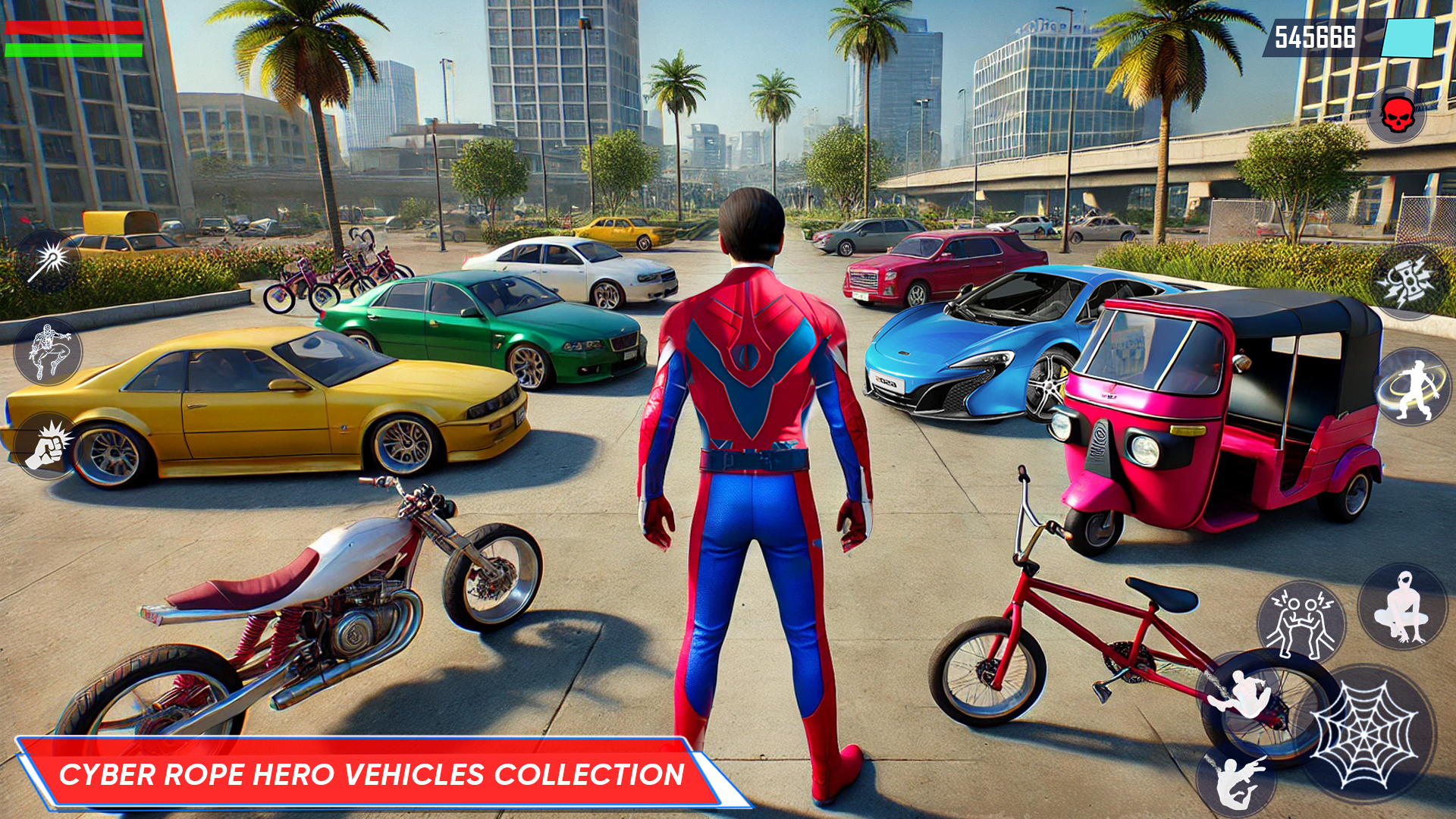 اسکرین شات 1 برنامه Cyber Rope Hero in Spider Game